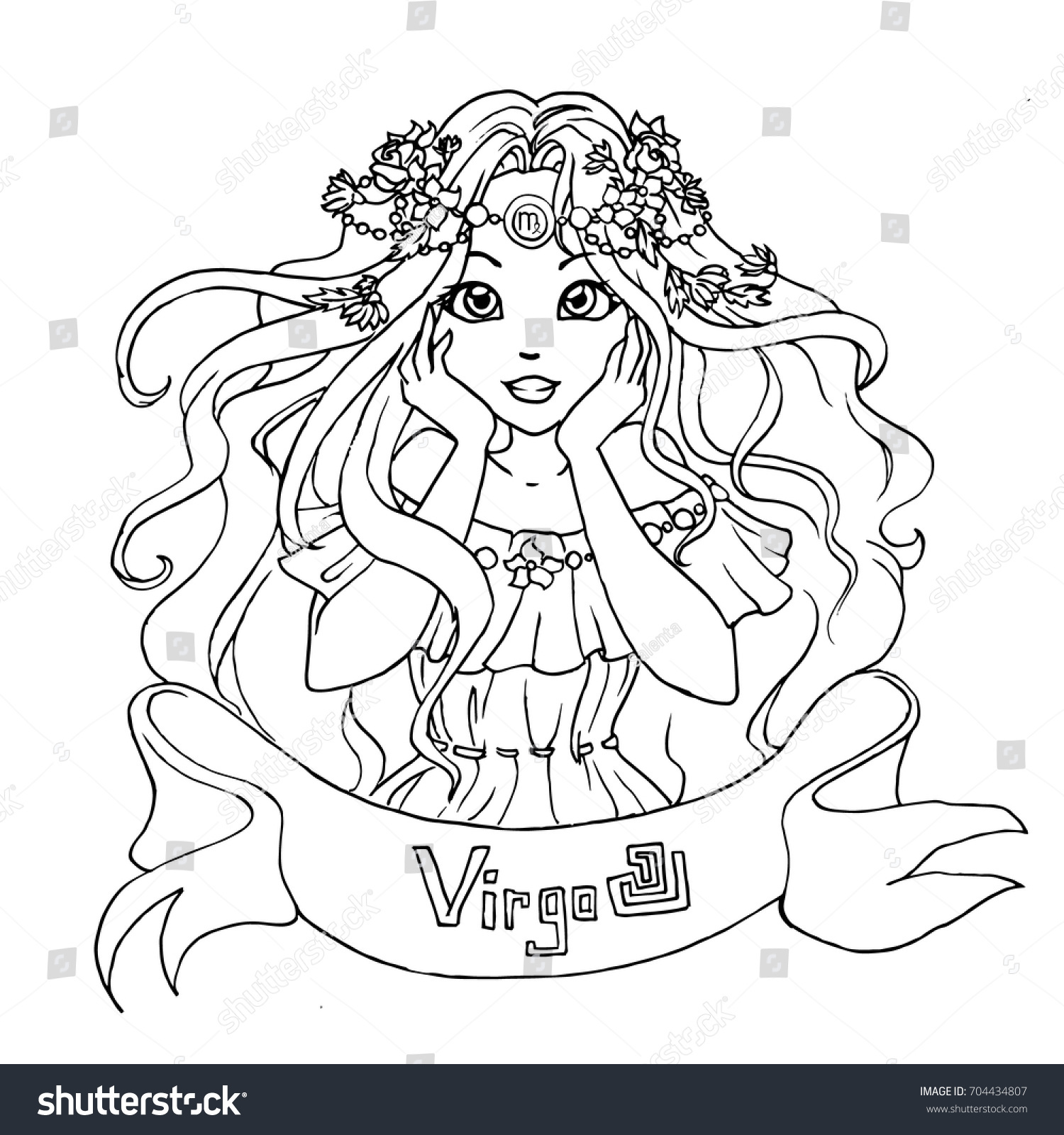 Virgo Coloring Sheet