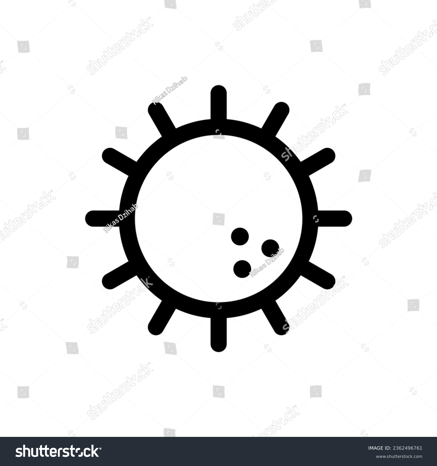 recommend clip art: Virus icon in trendy flat style isolated on white background. Virus silhouette symbol for your website design, logo, app, UI. Vector illustration, EPS10.