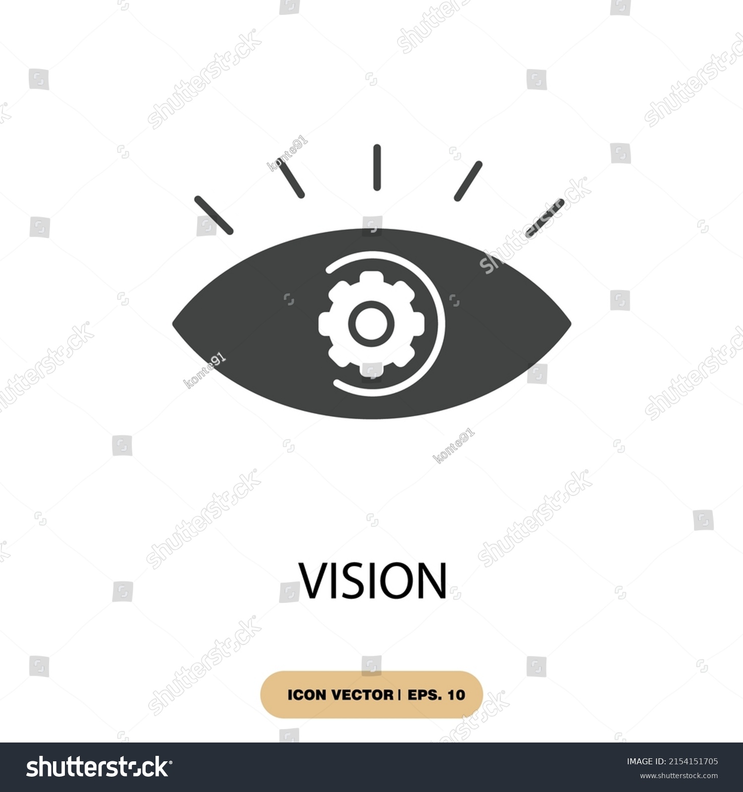 Vision Icons Symbol Vector Elements Infographic Stock Vector (Royalty ...