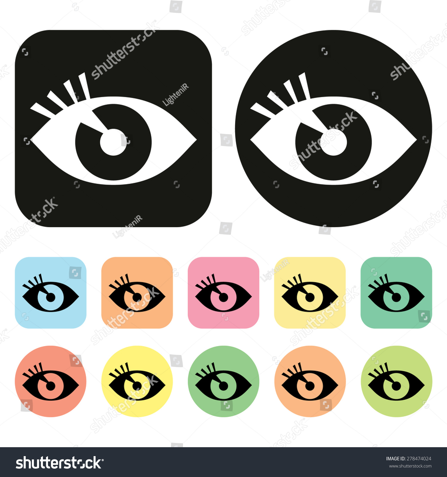 Visual Icon. Eye Icon Stock Vector Illustration 278474024 : Shutterstock