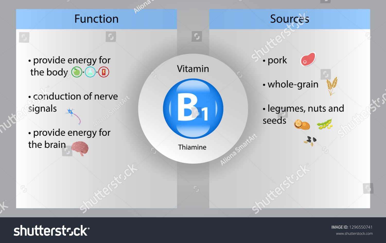 Vitamin B1 Vector Design Vitamin B1 Stock Vector (Royalty Free ...