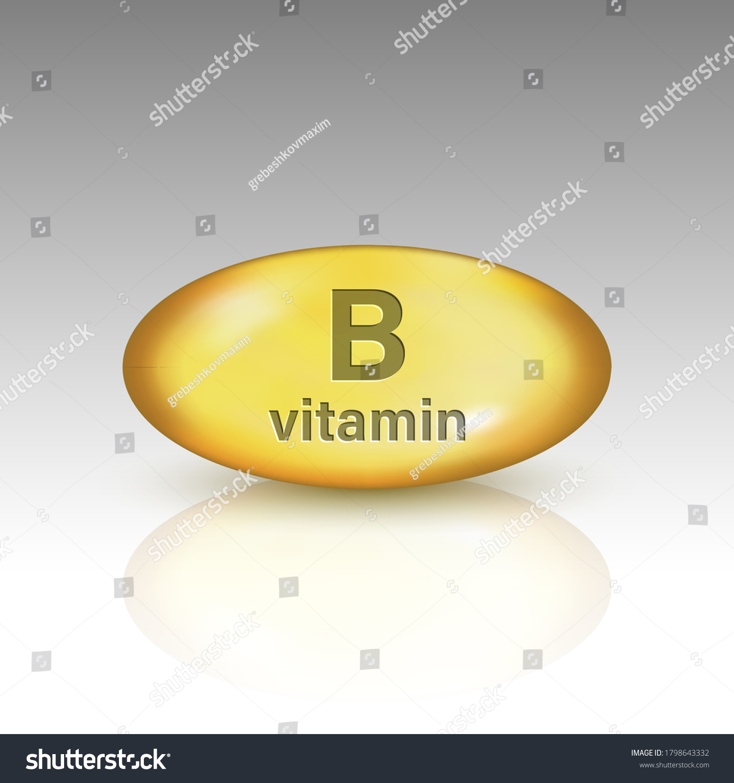 Vitamin B Vitamin Drop Pill Capsule Stock Vector (Royalty Free ...