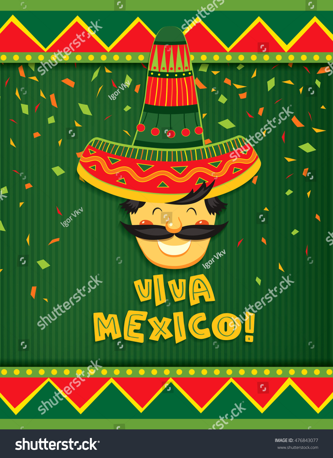 Viva Mexico Vector Illustration Stock Vector (Royalty Free) 476843077 ...