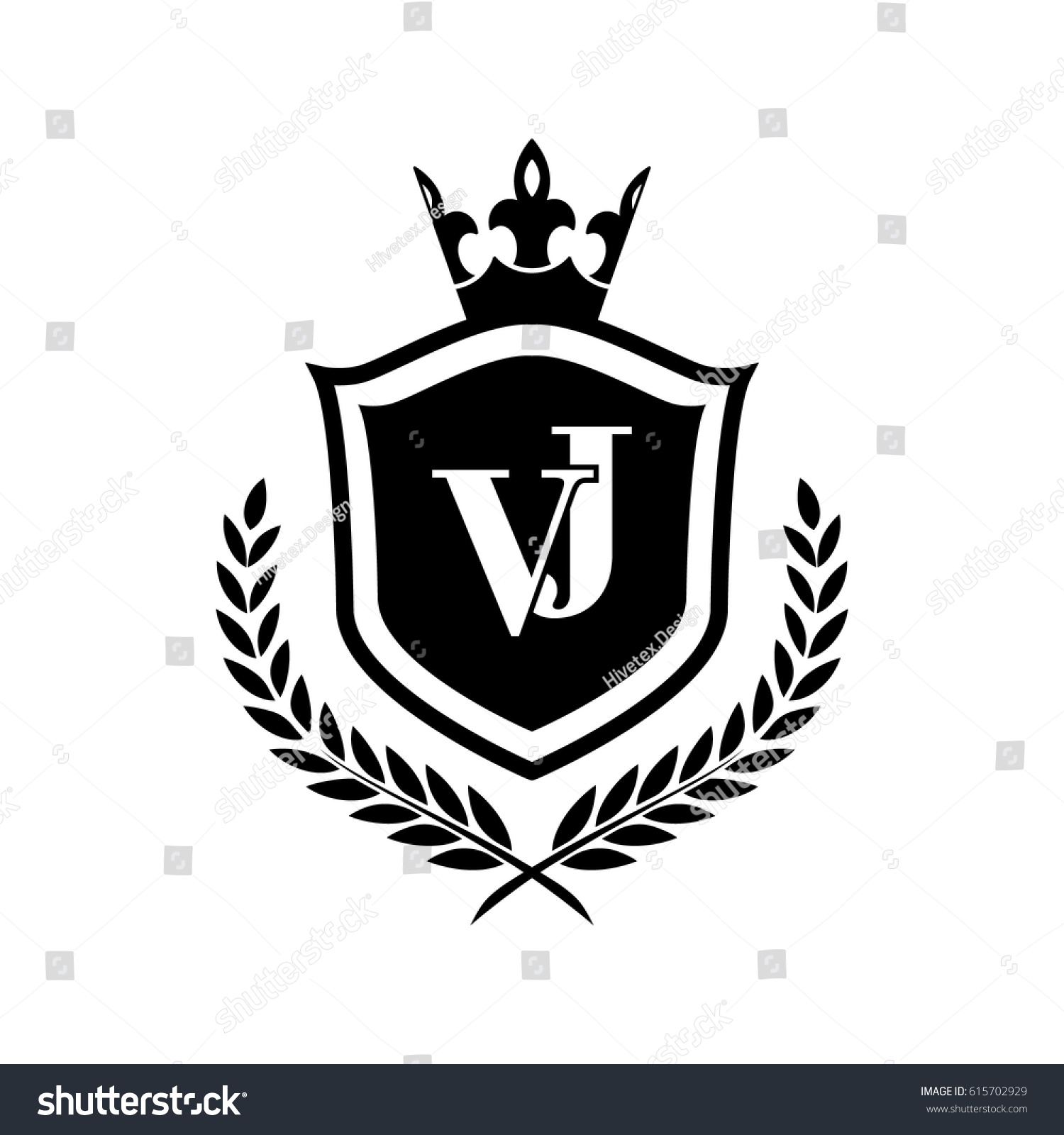 Vj Logo Stock Vector Royalty Free
