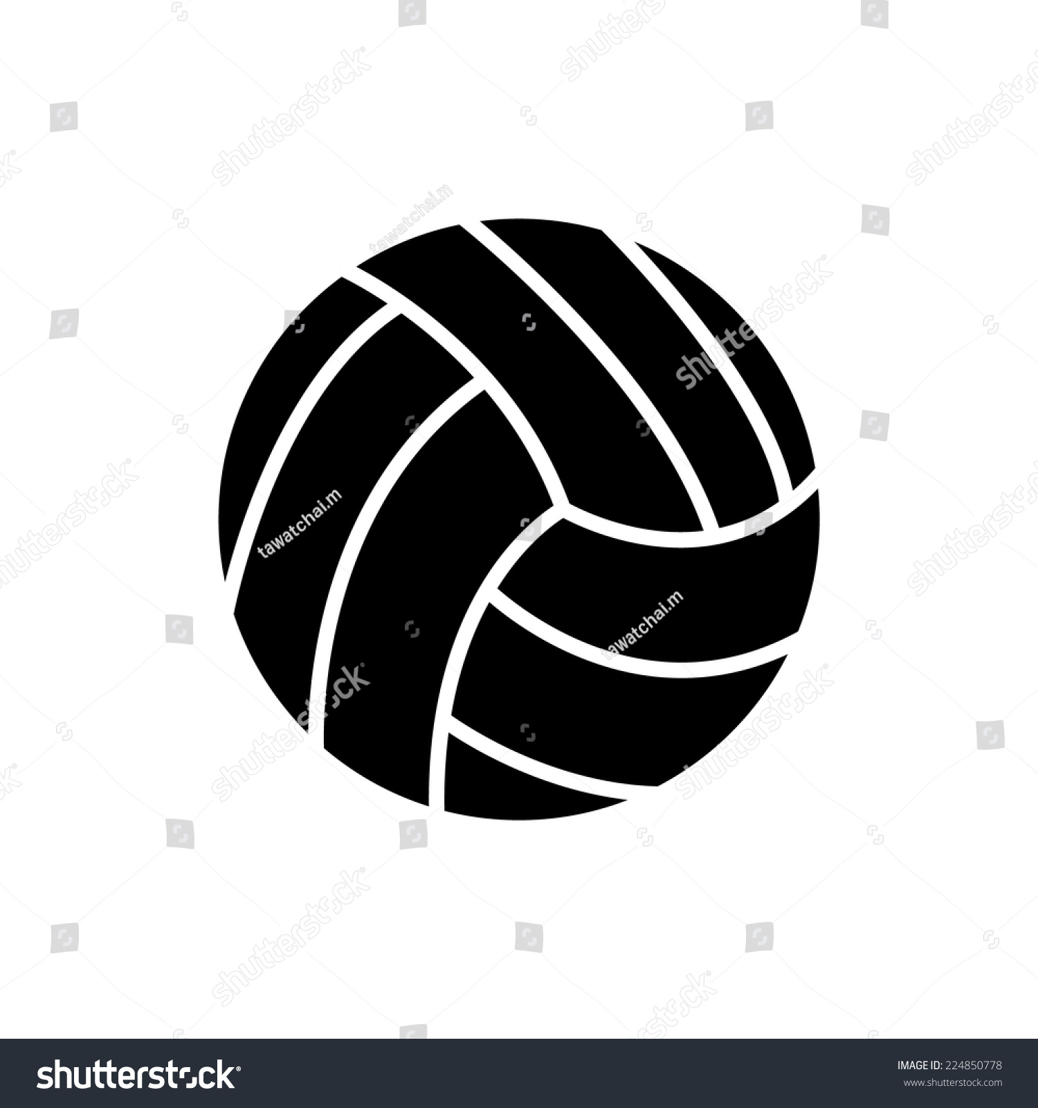 Volleyball Stock Vector (Royalty Free) 224850778 | Shutterstock