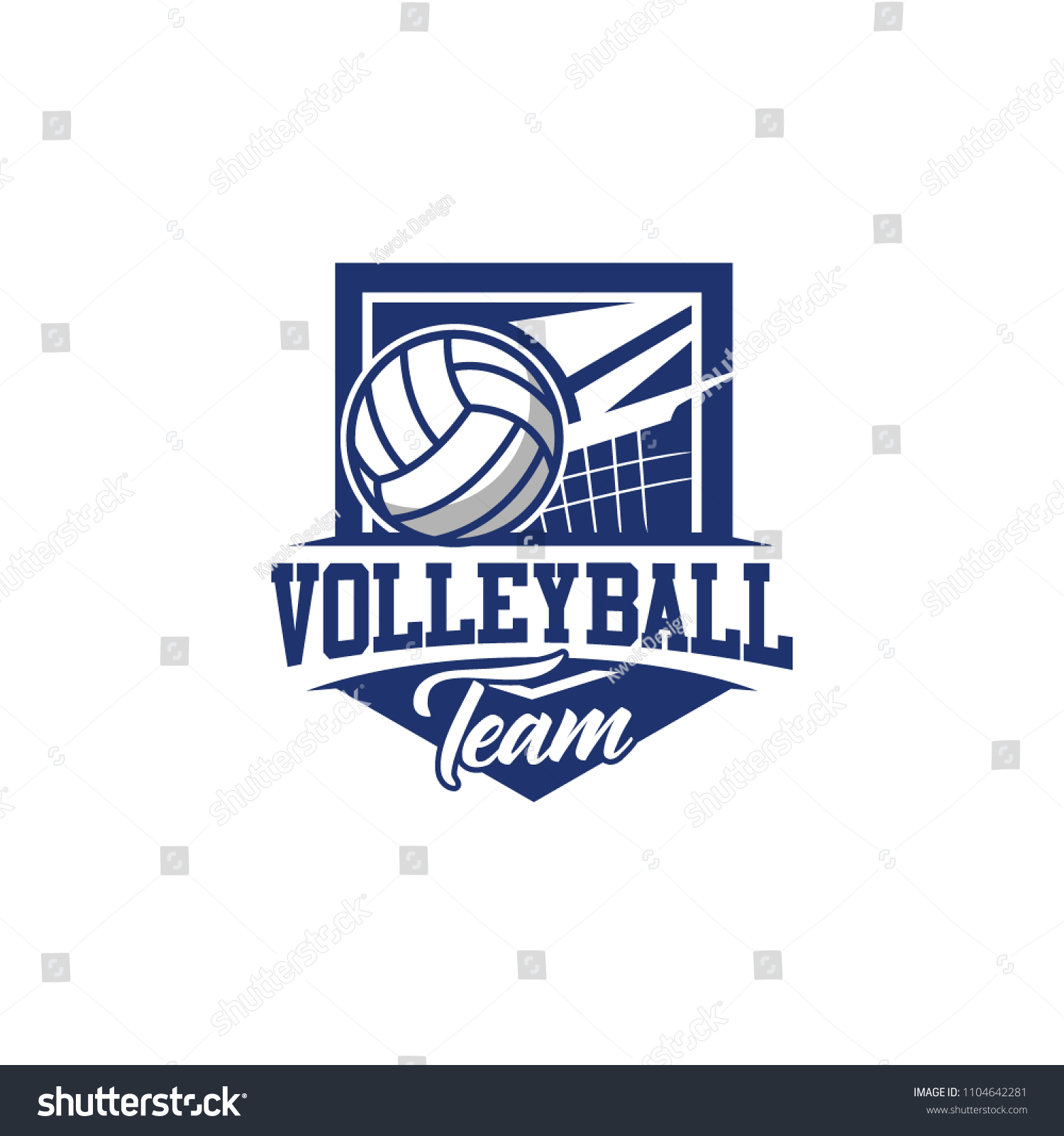 volleyball badge design logo emblem sport stock vector royalty free