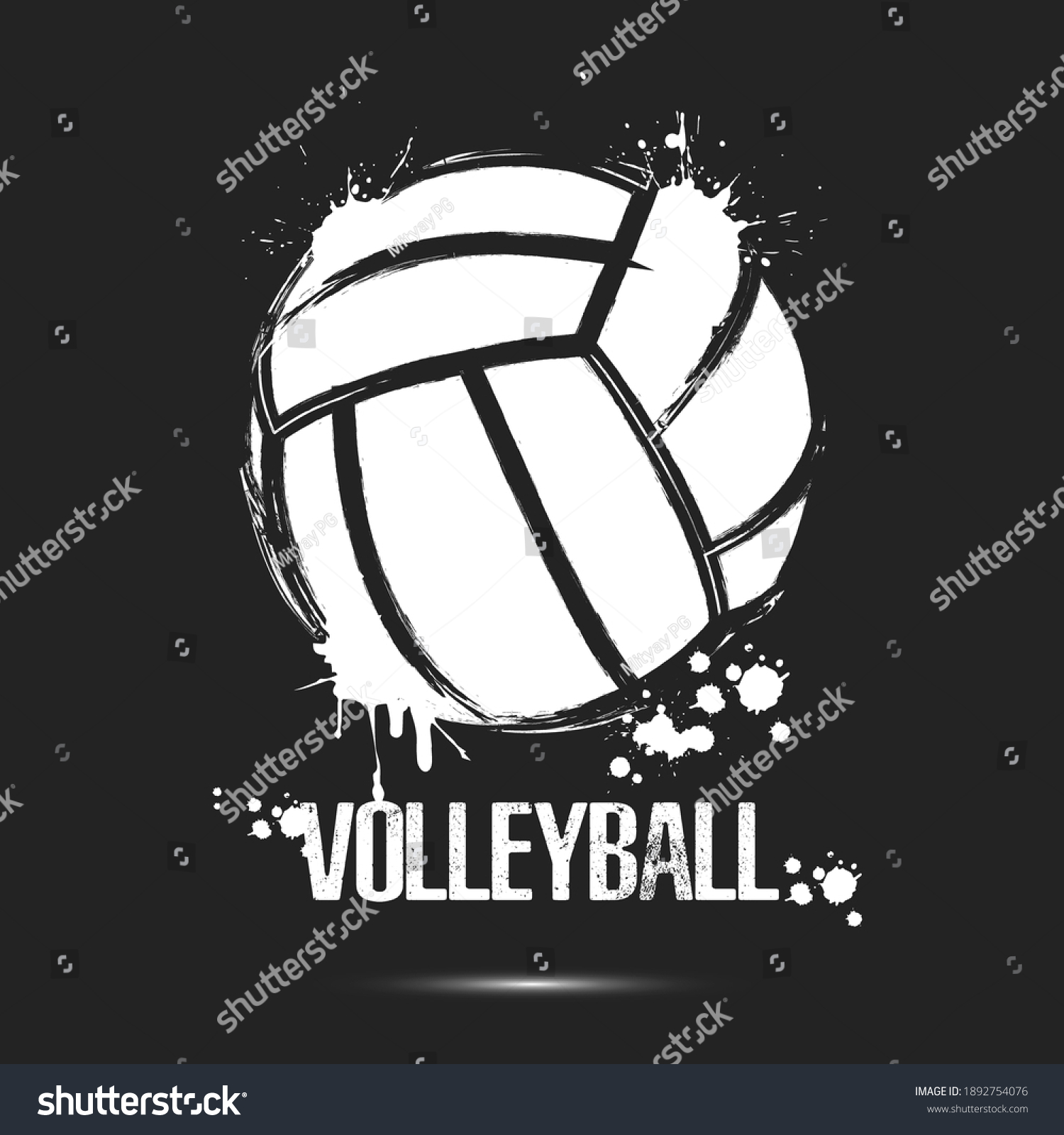 Volleyball Ball Icon Abstract Voolleyball Ball Stock Vector (Royalty ...