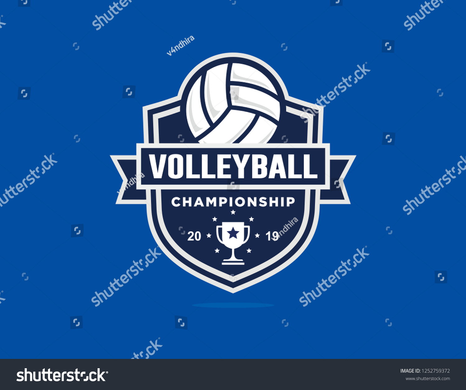 Volleyball Championship Logo Template Stock Vector (Royalty Free ...