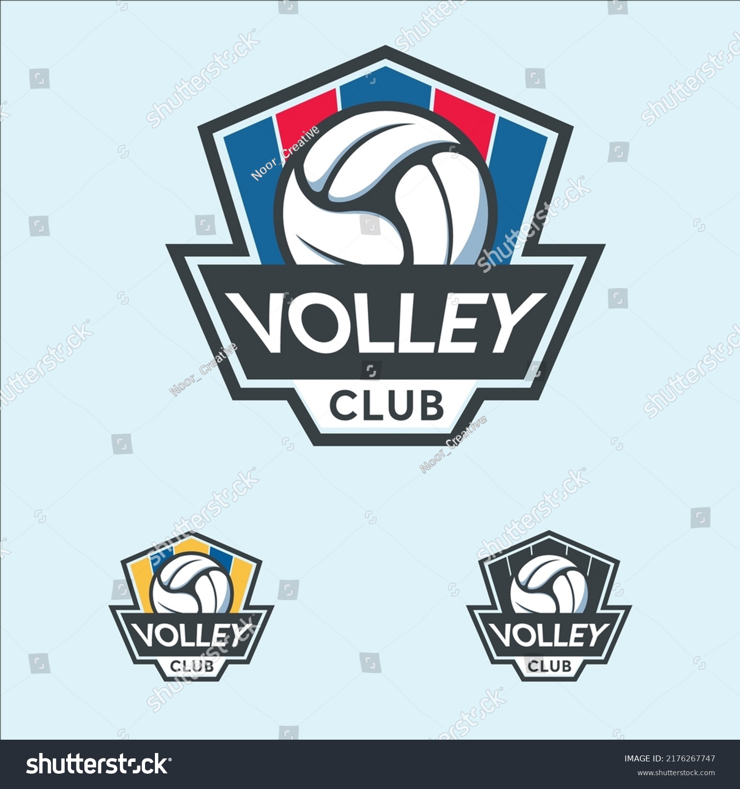 Volleyball Club Logo Emblem Icons Designs Stock Vector (Royalty Free ...