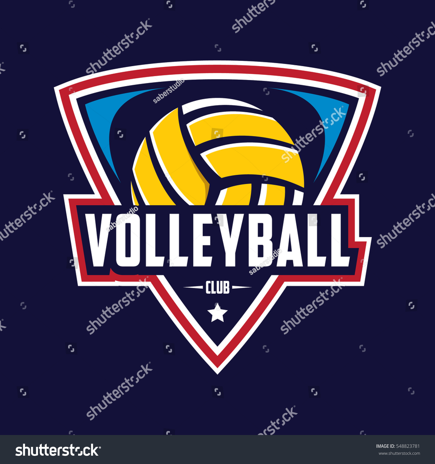 Volleyball Logo Stock Vector (Royalty Free) 548823781