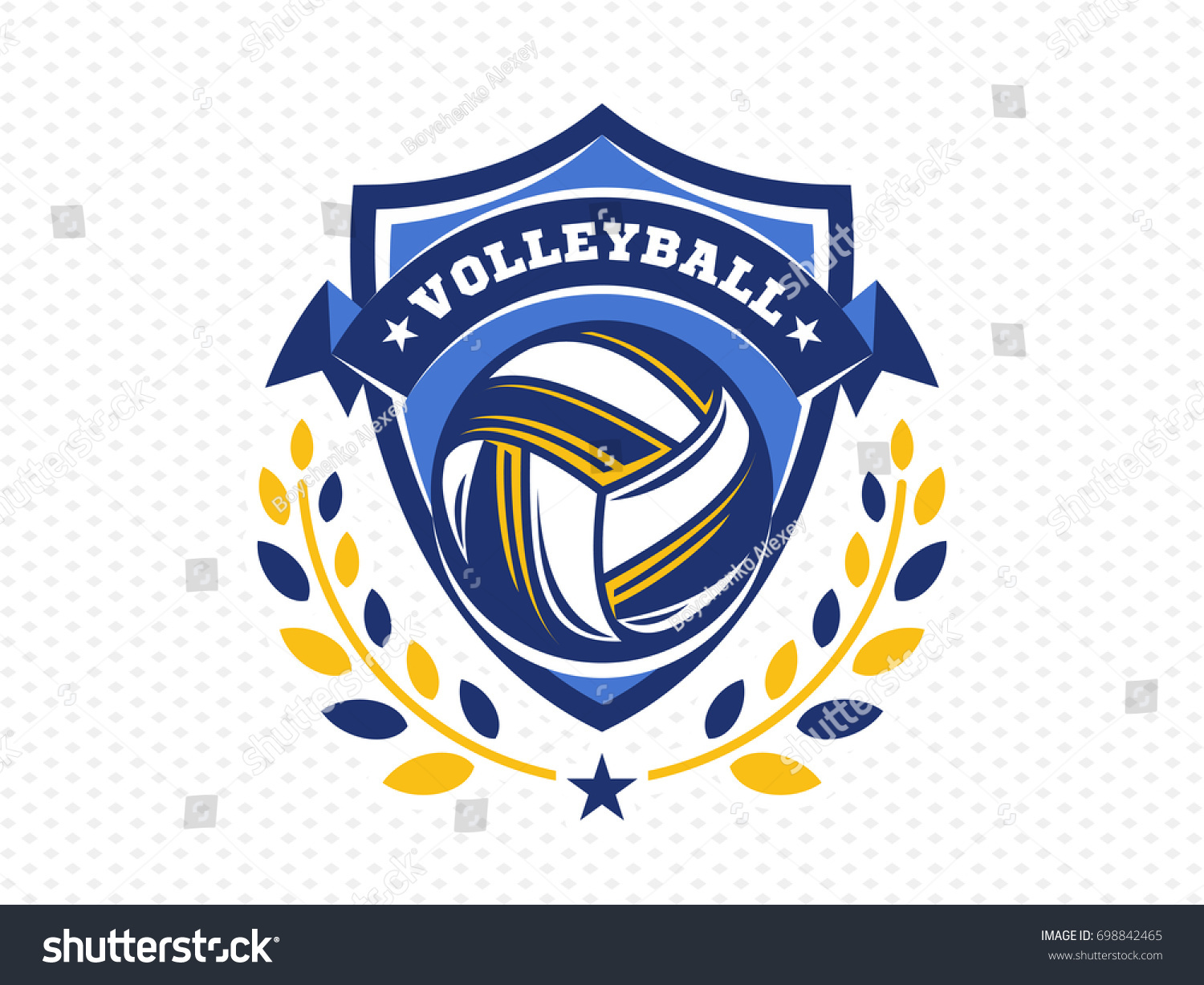 Volleyball Logo Emblem Icons Designs Templates Stock Vector (Royalty ...