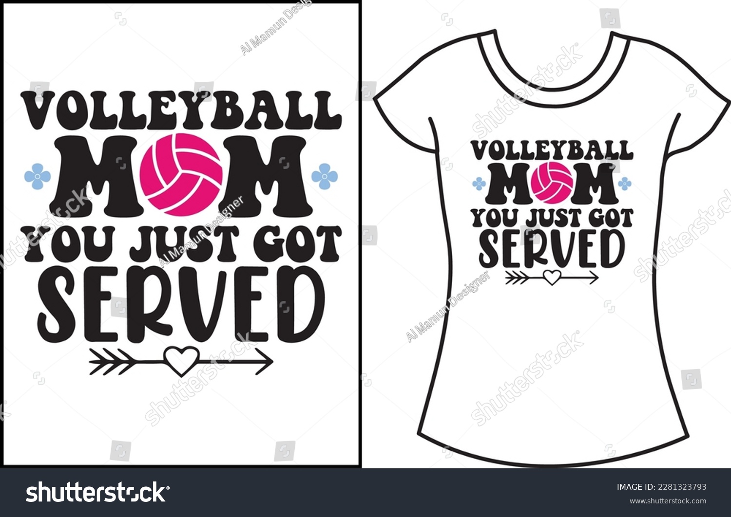 SVG of Volleyball Mom SVG t shirt design. Mom gift t shirt. svg