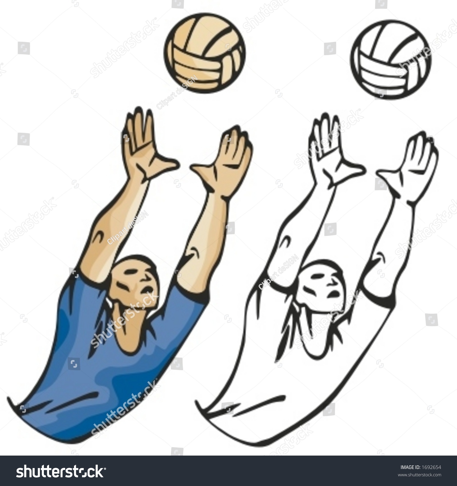 Volleyball Player. Vector Illustration - 1692654 : Shutterstock