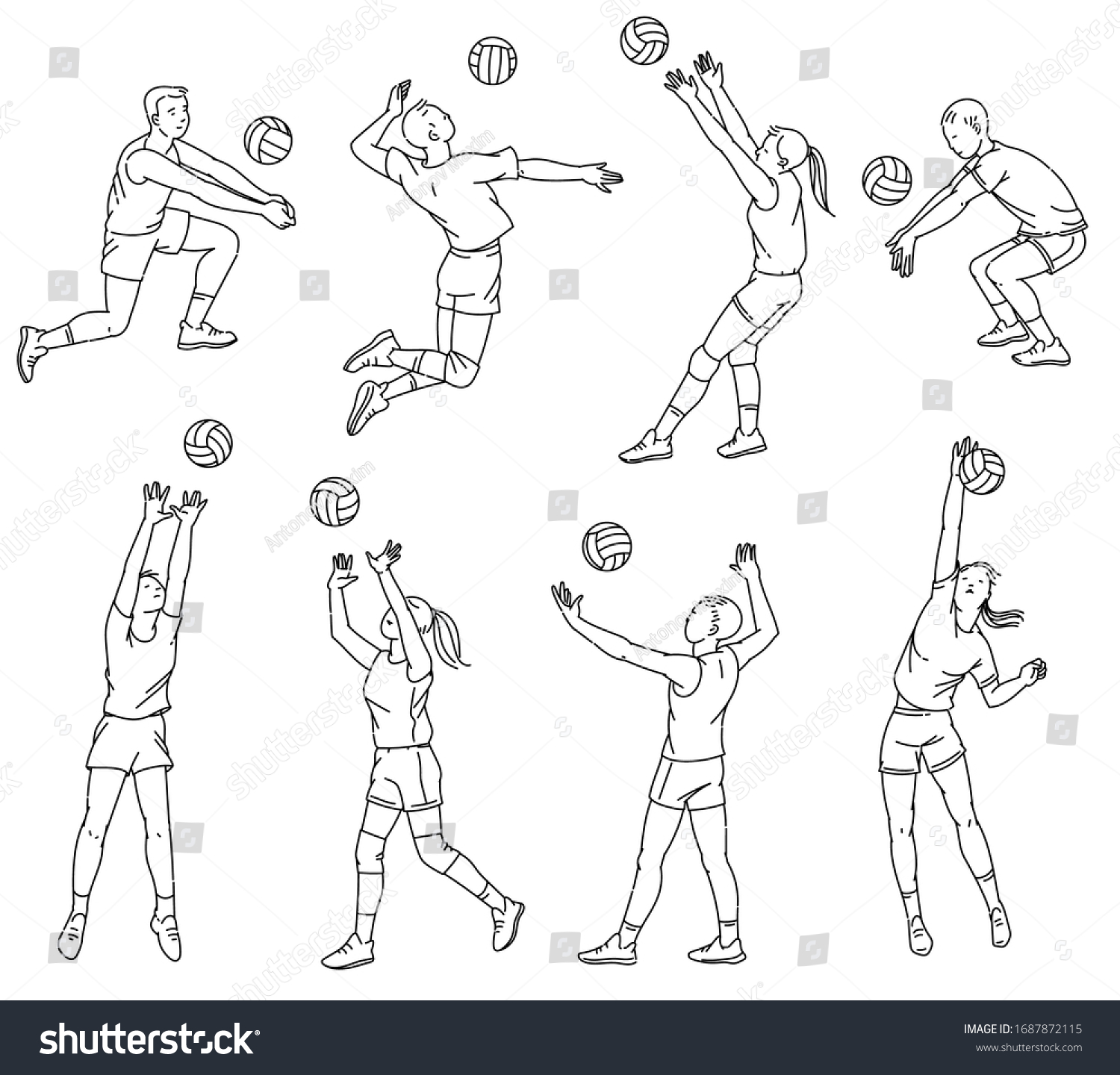 Sketch volleyball player Images, Stock Photos & Vectors Shutterstock