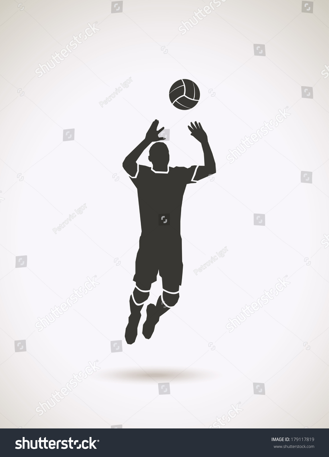 Volleyball Setter Vector Illustration Stock Vector 179117819 - Shutterstock