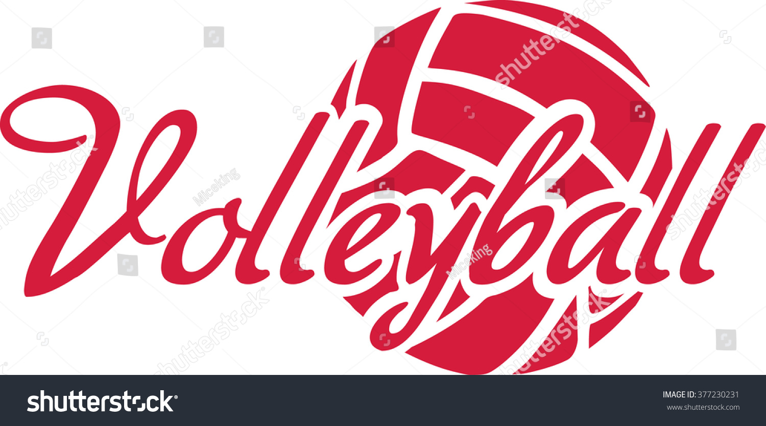 Volleyball Word Ball Stock Vector (Royalty Free) 377230231 | Shutterstock