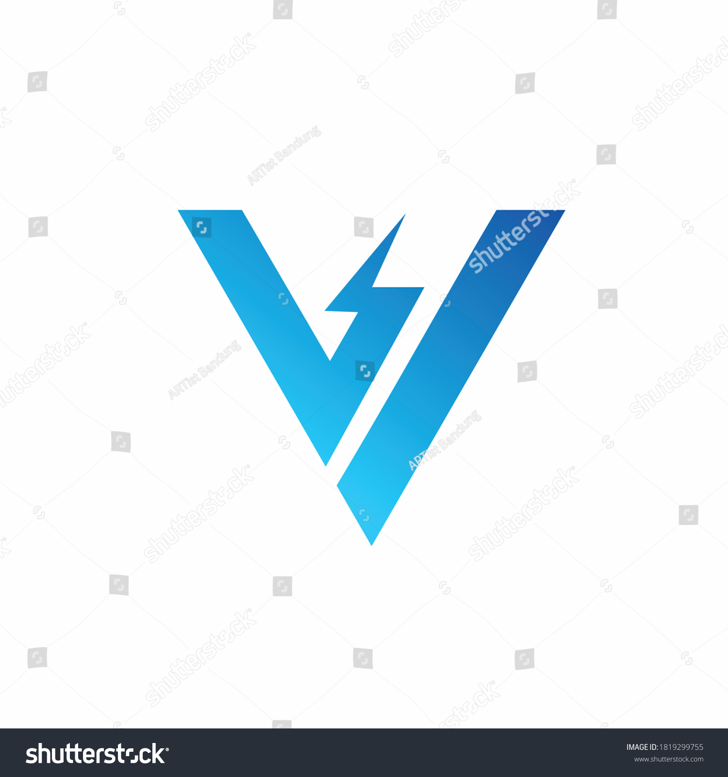 Voltage Vector That Formed Letter V Stock Vector (Royalty Free ...