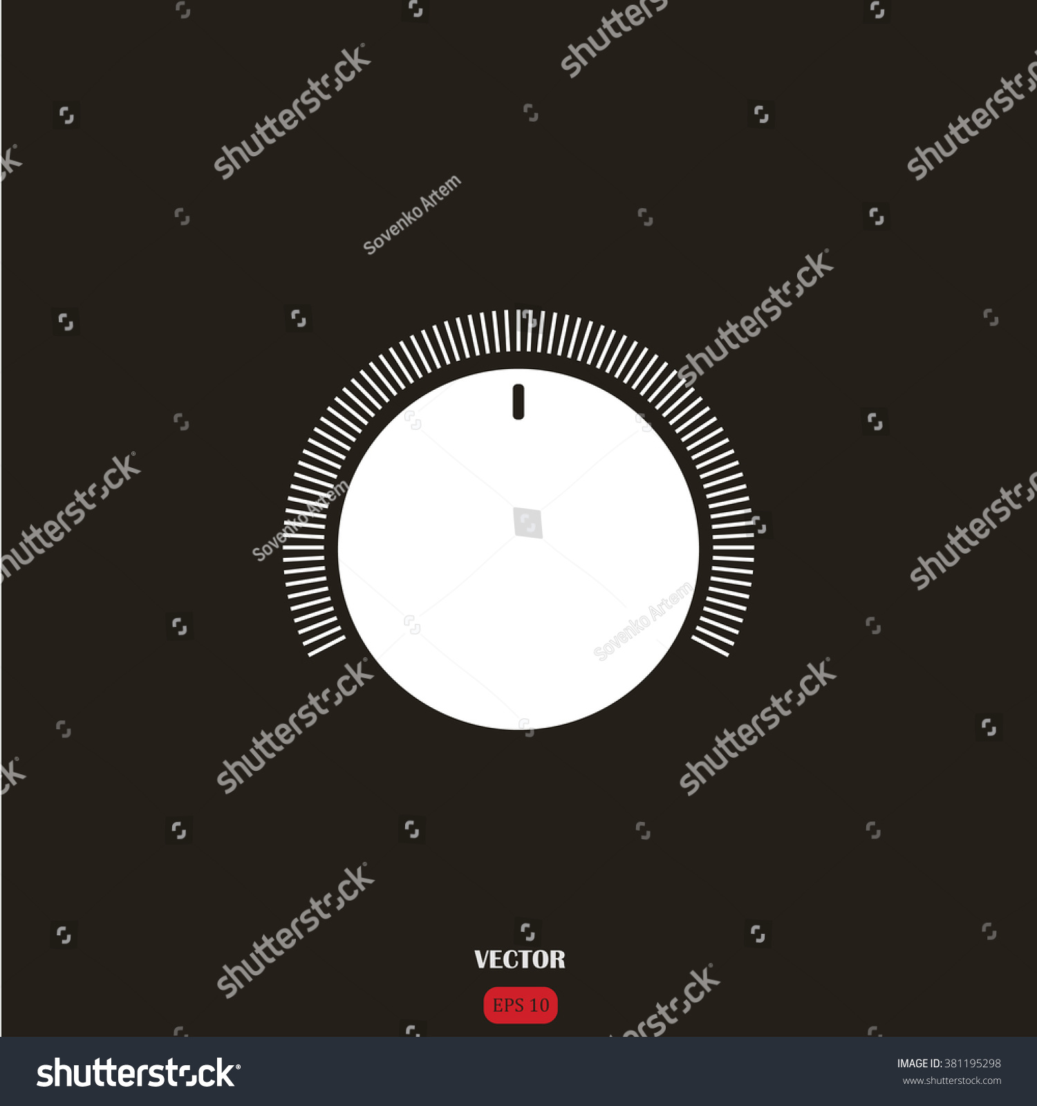 Volume Knob Icon Stock Vector Illustration 381195298 Shutterstock