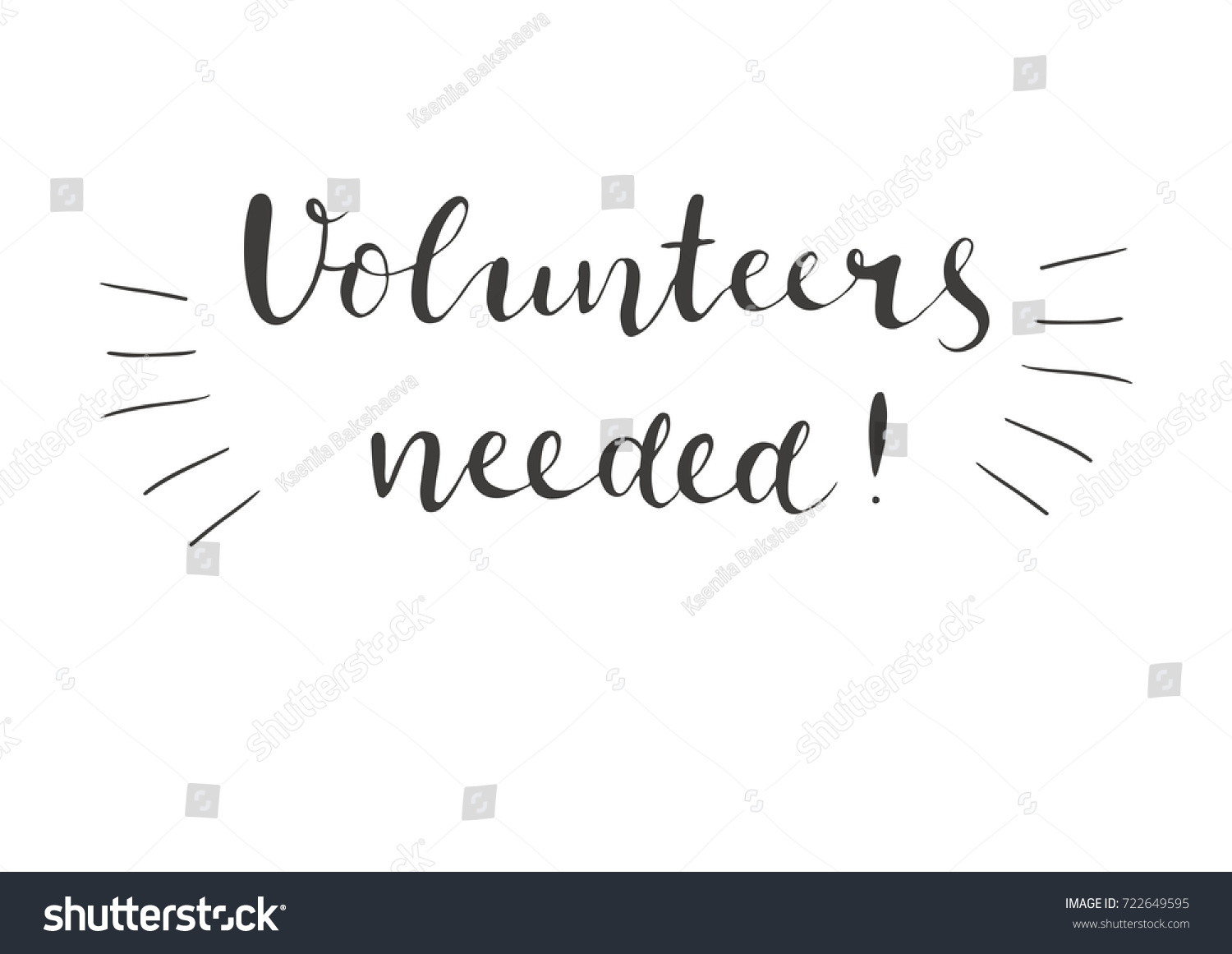 SVG of Volunteers needed. Hand written lettering isolated on white background. Vector illustration. svg
