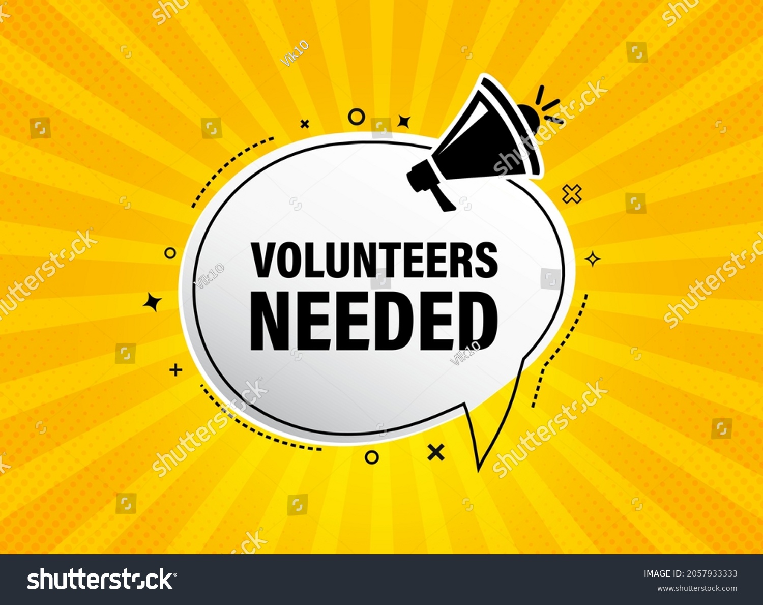 SVG of Volunteers needed. Megaphone banner. Volunteering service sign. Charity work symbol. Loudspeaker with speech bubble. Volunteers needed sign. Marketing and advertising tag. Vector
 svg