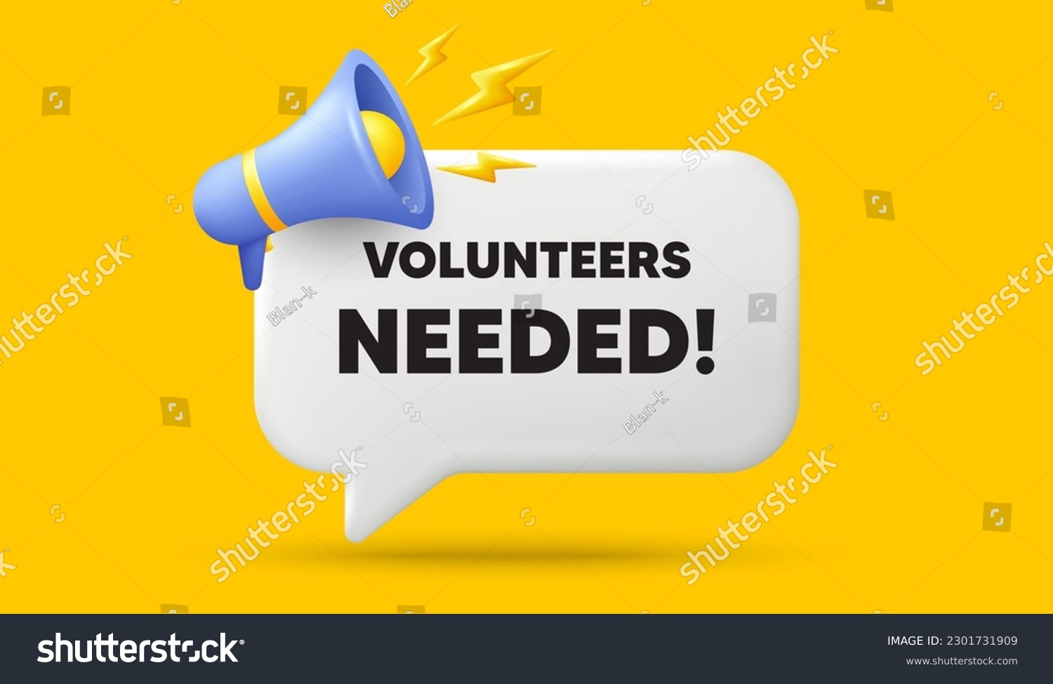 SVG of Volunteers needed tag. 3d speech bubble banner with megaphone. Volunteering service sign. Charity work symbol. Volunteers needed chat speech message. 3d offer talk box. Vector svg