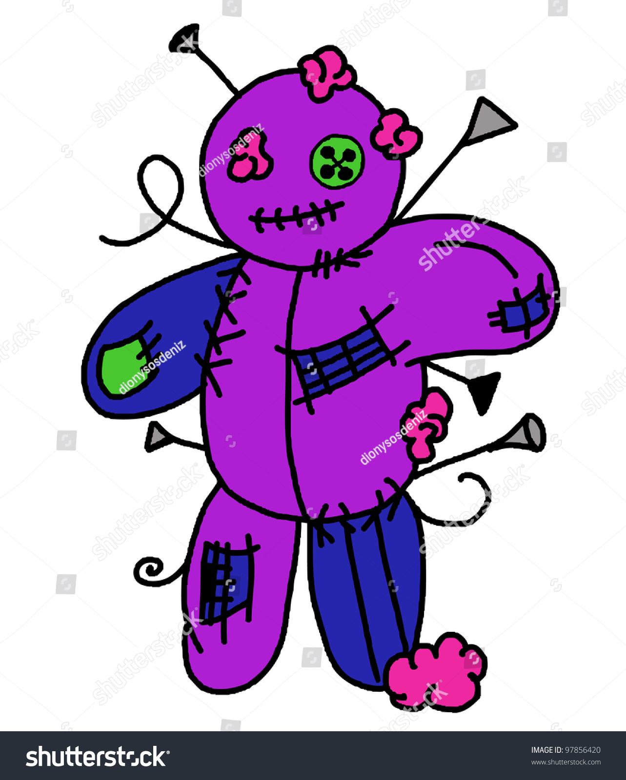 purple voodoo doll