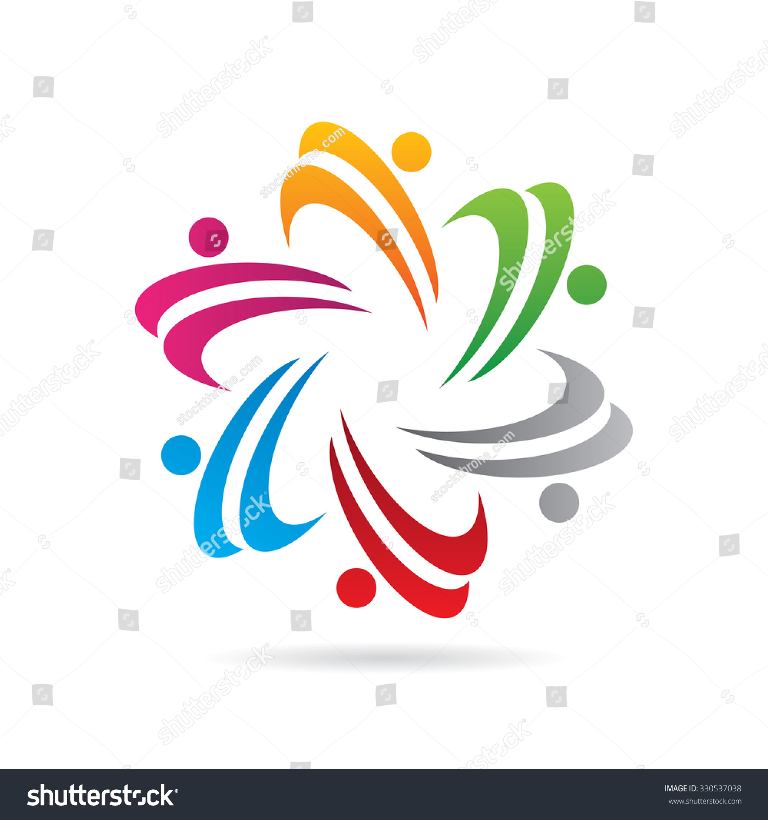 Vortex Community Icon Logo Template Stock Vector (Royalty Free ...