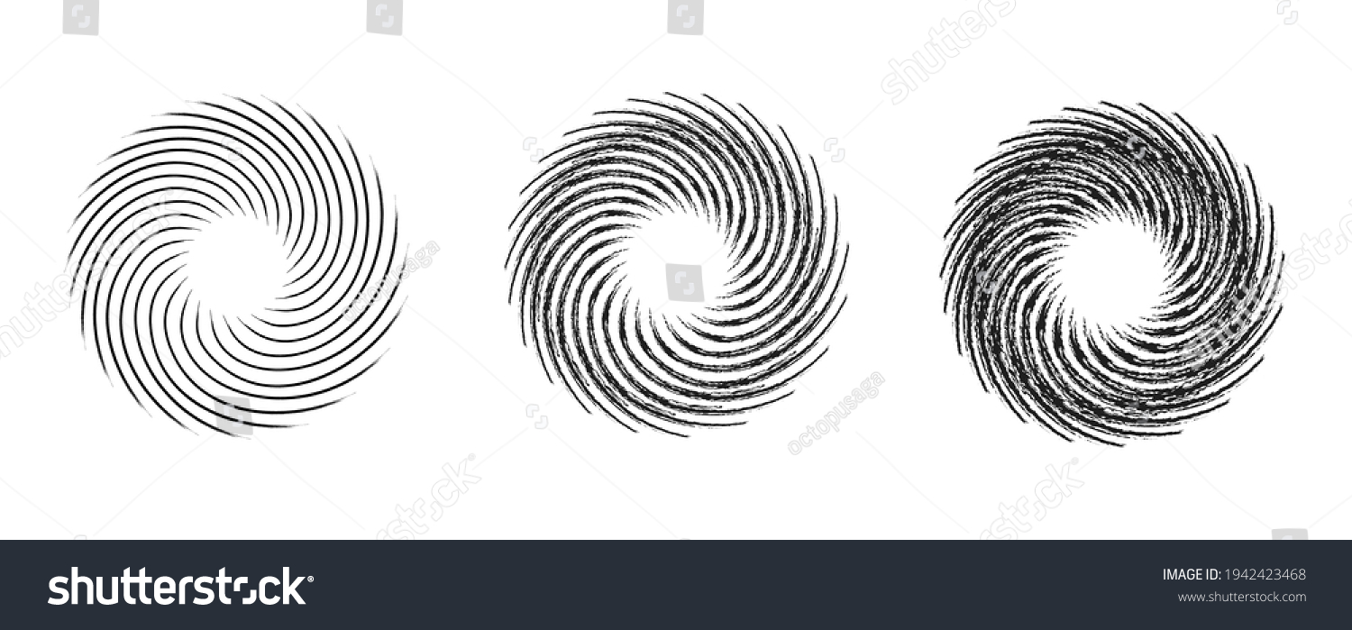 Vortex Vector Illustration Set Isolated On Stock Vector (Royalty Free ...
