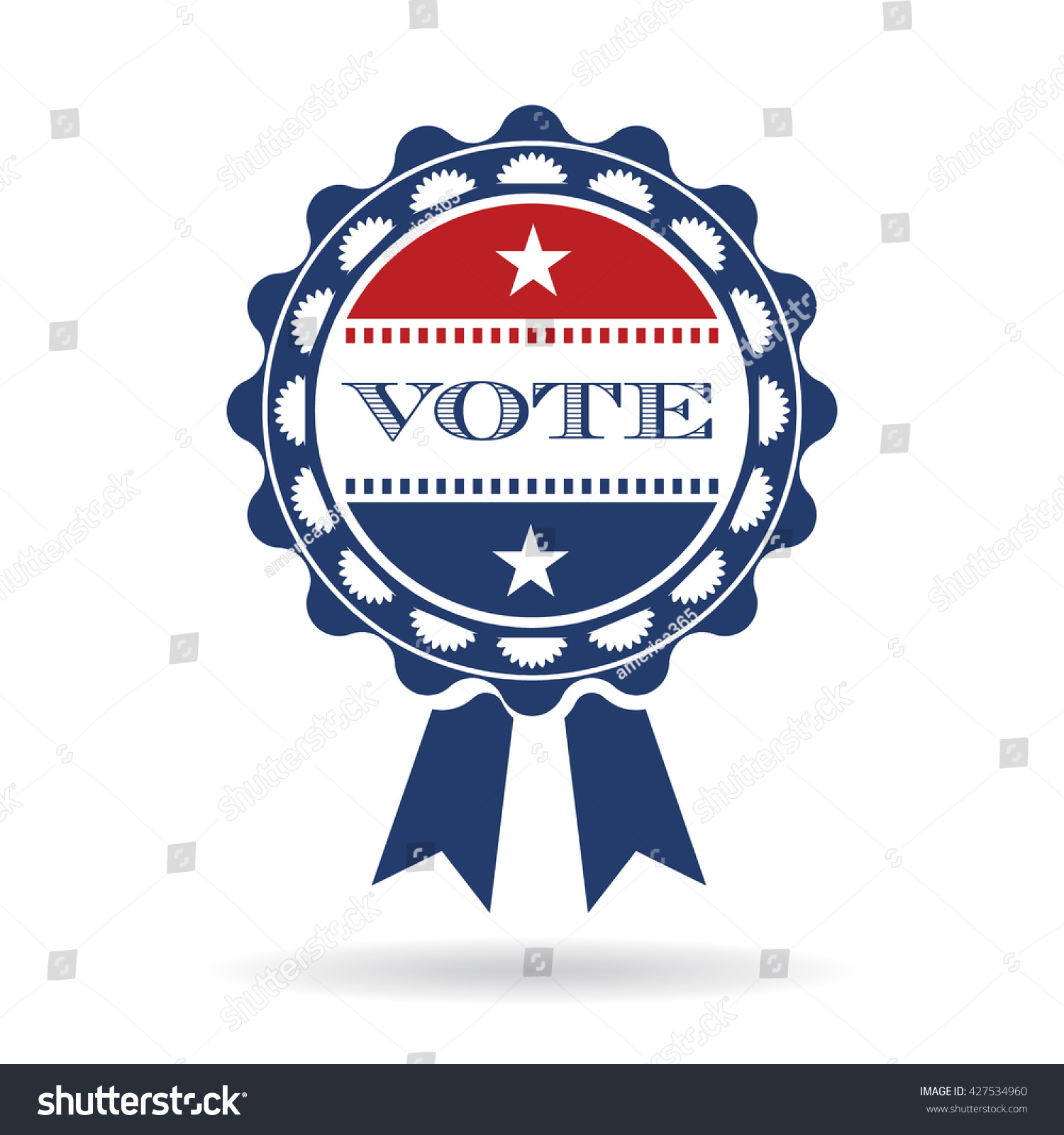 Vote American Ribbon Logo Vector Graphic Stock Vector Royalty Free