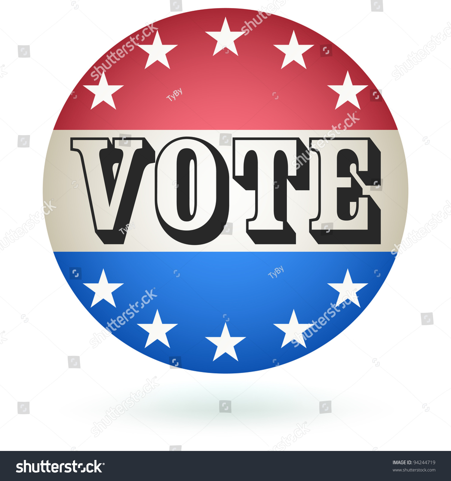 Vote Badge Sign. Vector - 94244719 : Shutterstock