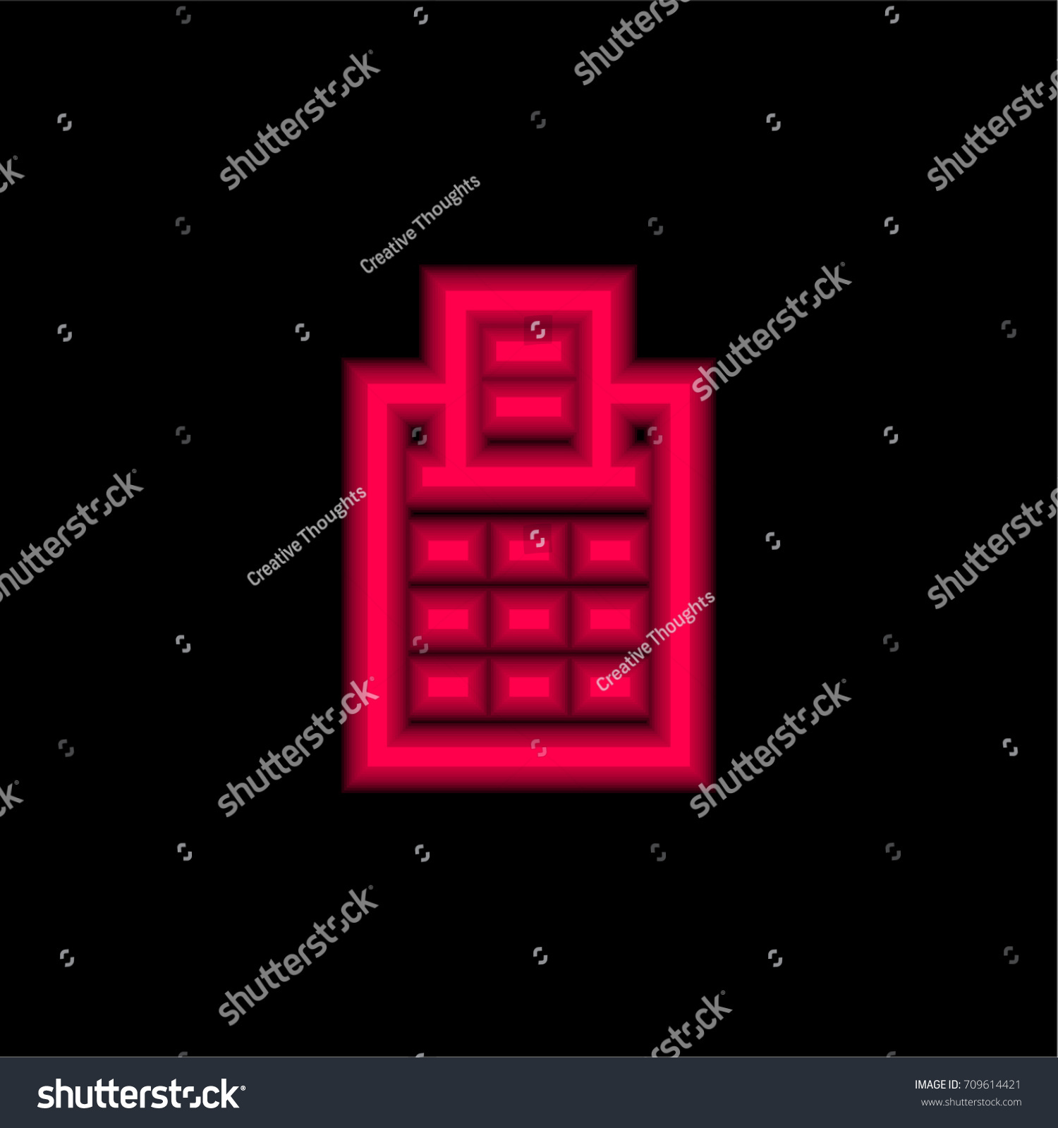 Voucher Red Glowing Neon Ui Ux Stock Vector Royalty Free 709614421 Shutterstock 0809