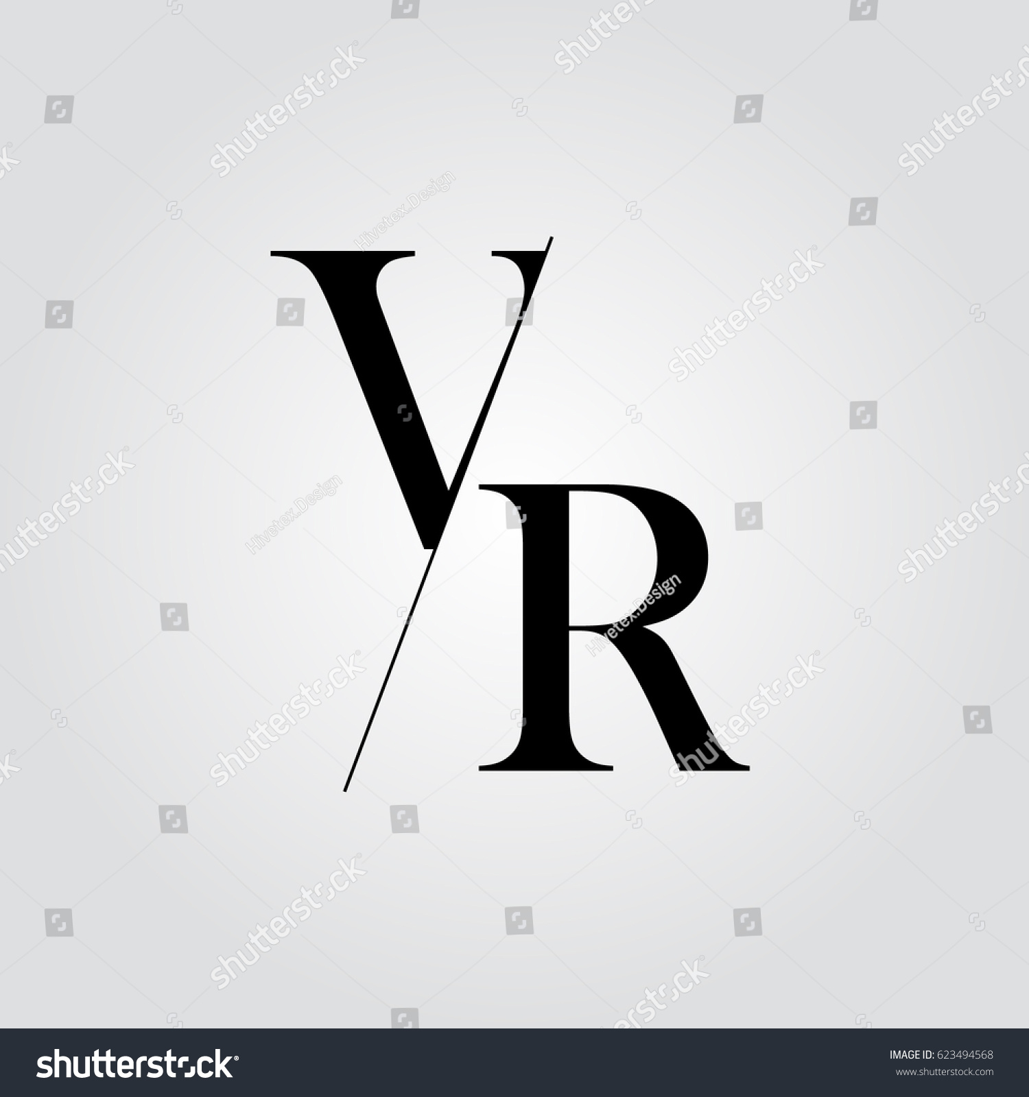 Vr Logo Stock Vector (Royalty Free) 623494568