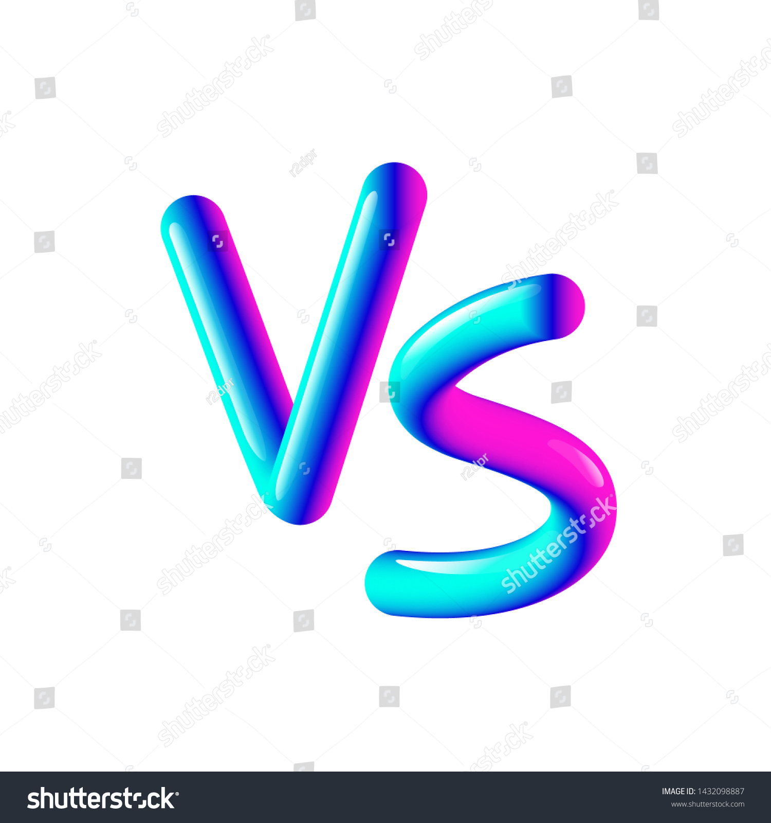 Vs Letters Versus Sign Fight Competition Stock Vector Royalty