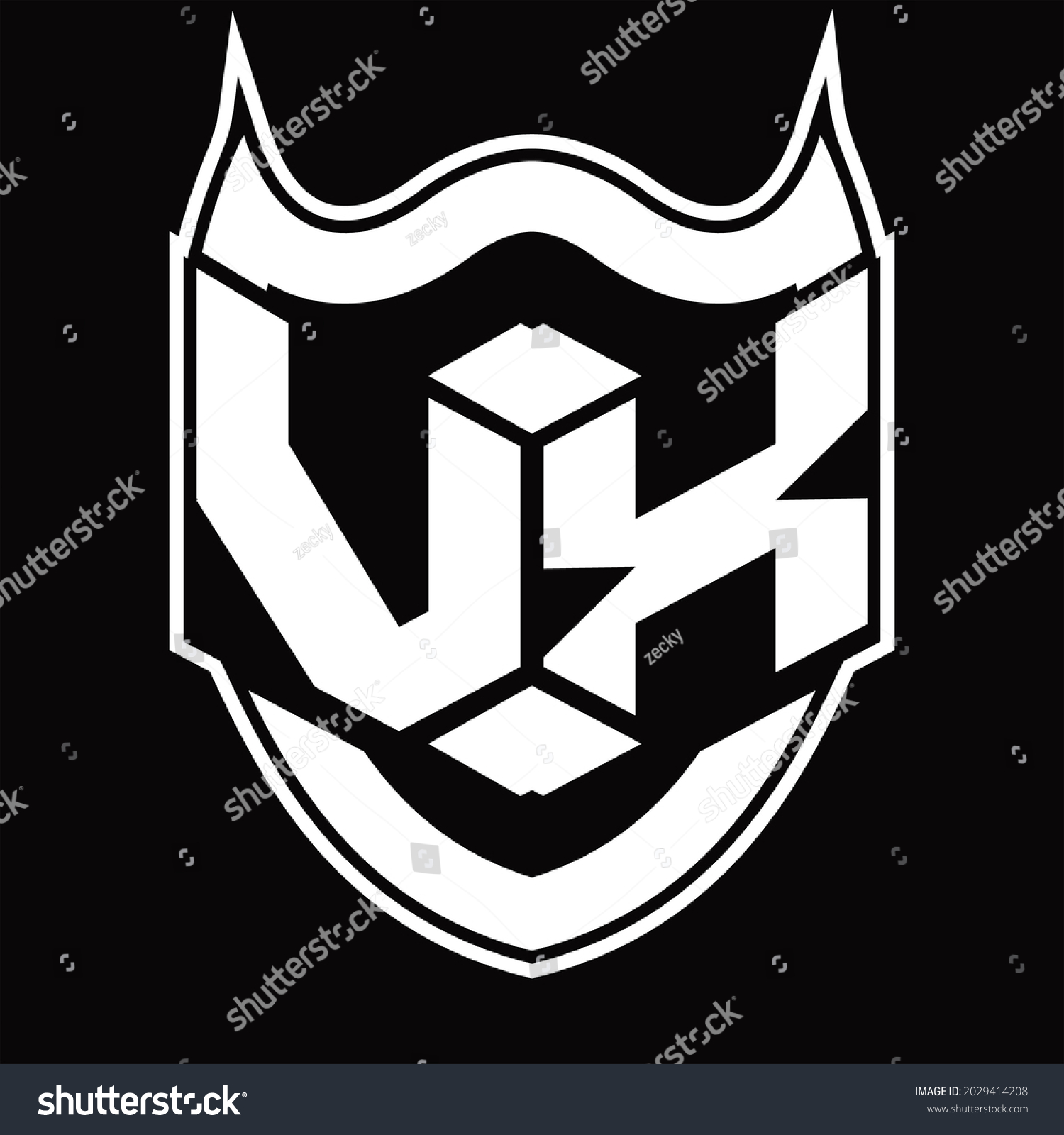 Vx Logo Monogram Design Isolated Shield Stock Vector (Royalty Free ...