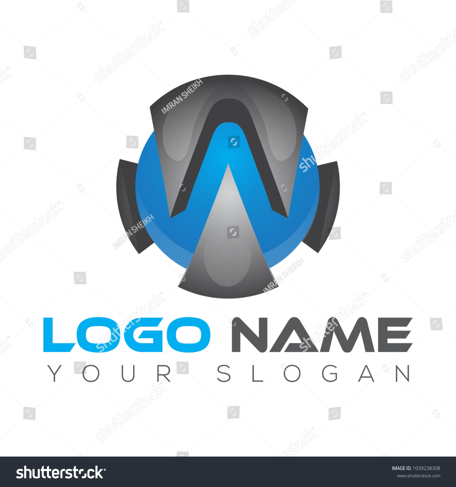 W Letter 3d Logo Vector Eps Stock Vector (Royalty Free) 1039238308 ...