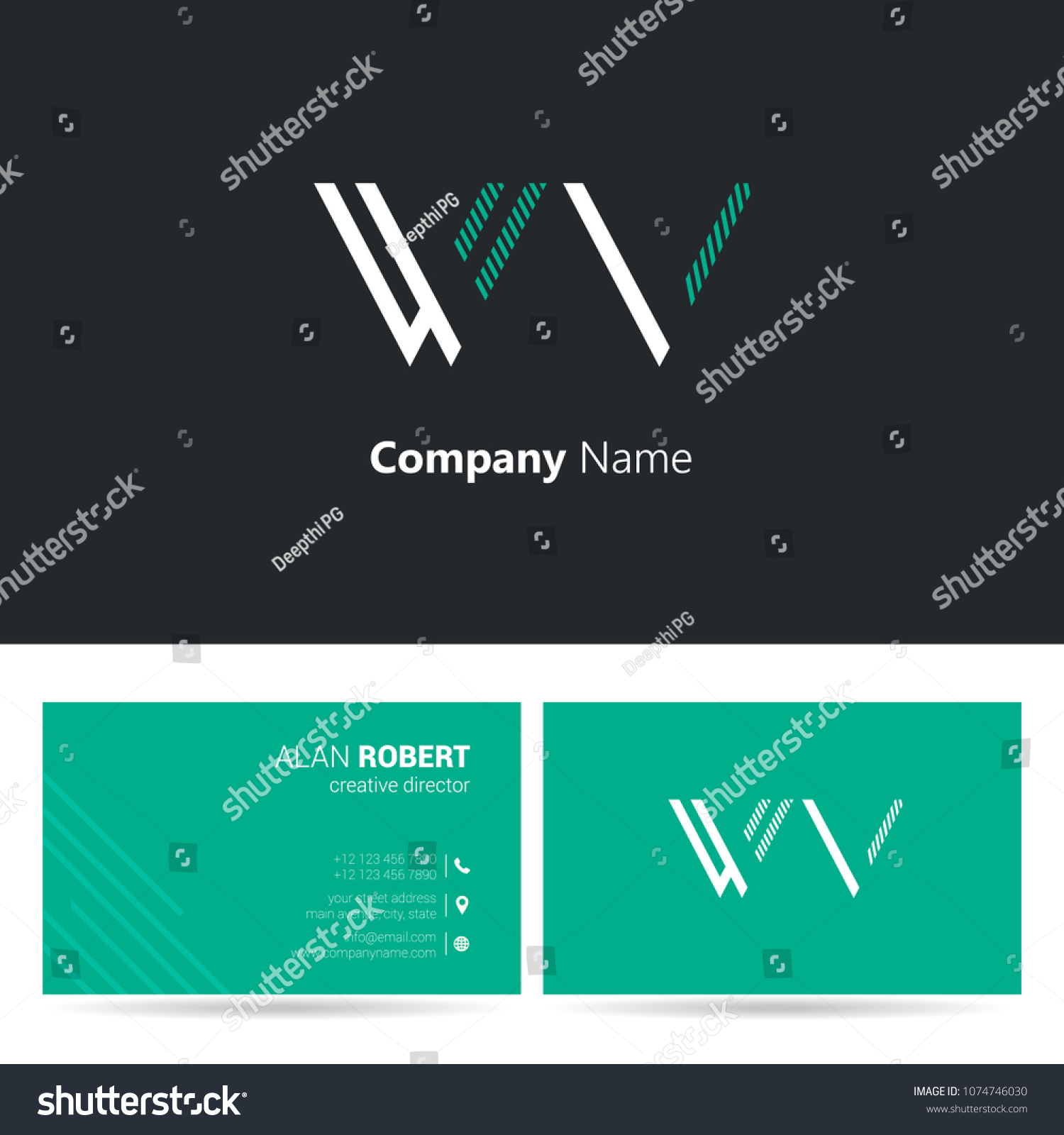 W V Line Logo Stroke Letter Stock Vector Royalty Free 1074746030