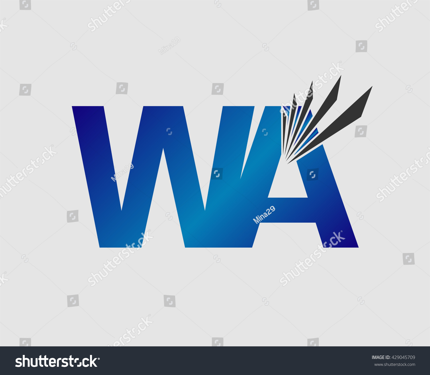 Wa Logo Template Stock Vector (Royalty Free) 429045709 | Shutterstock