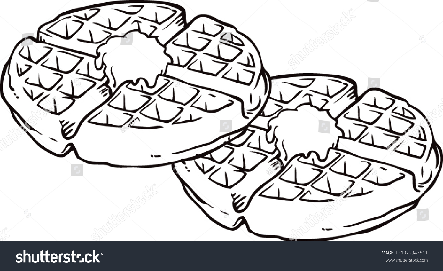 waffle black and white