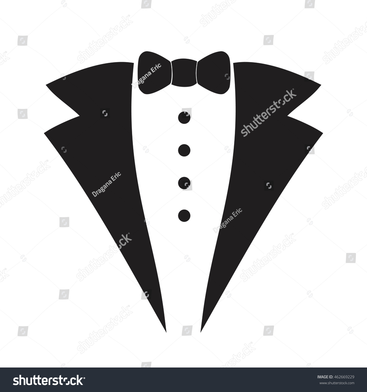 Waiter Suit Icon Isolated On White Stock Vector 462669229 - Shutterstock