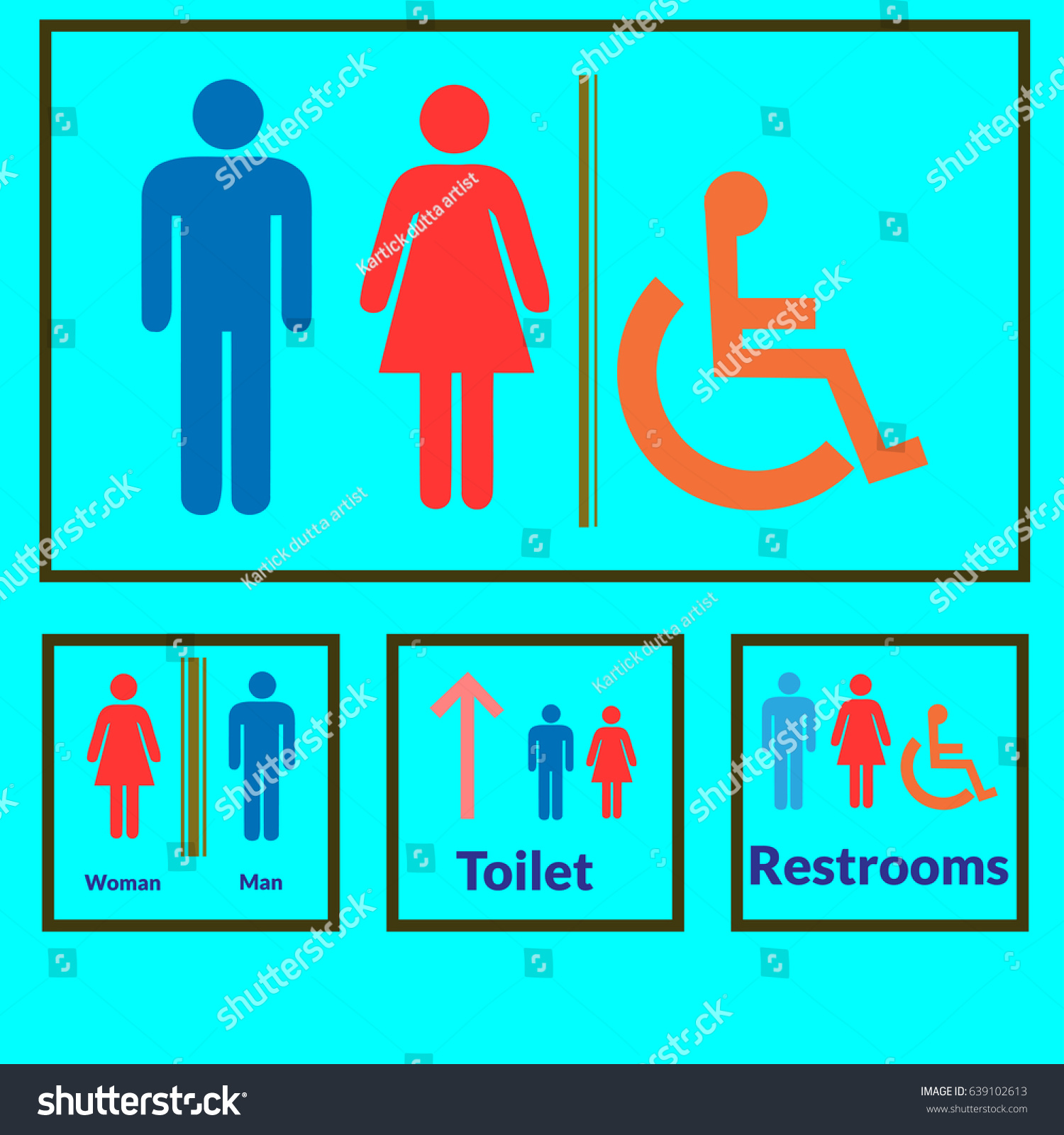 Waiting Room Sign Restroom Signs Can Stock Vector Royalty