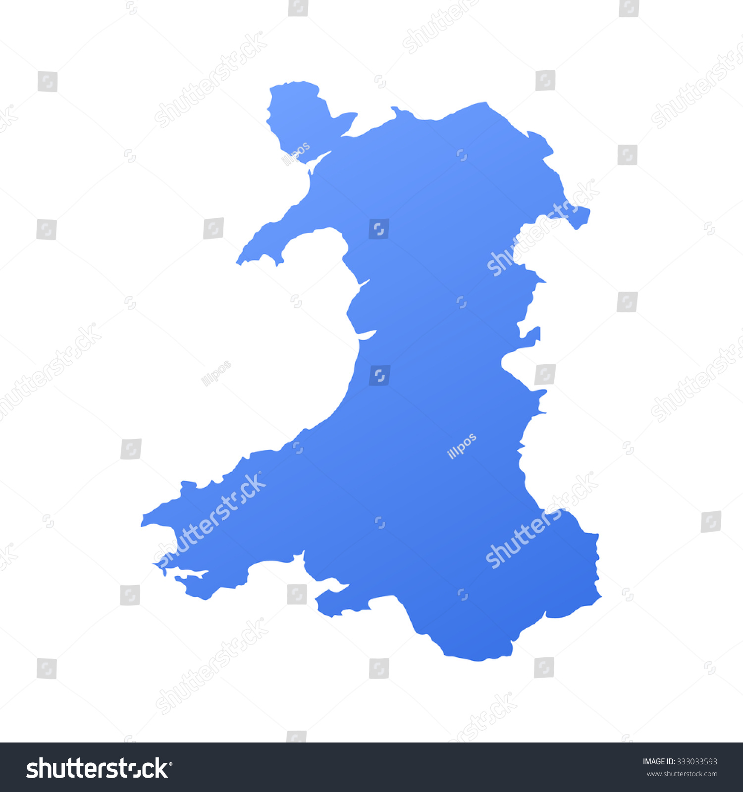 Wales Country Mapborder Stock Vector (Royalty Free) 333033593 ...