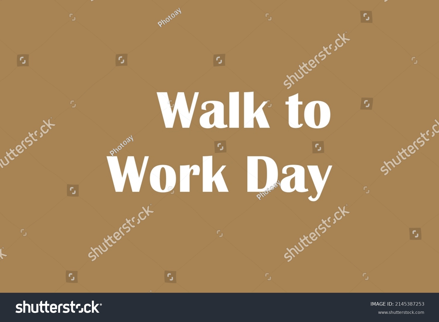 Walk Work Day Typography Text Poster Stock Vector (Royalty Free