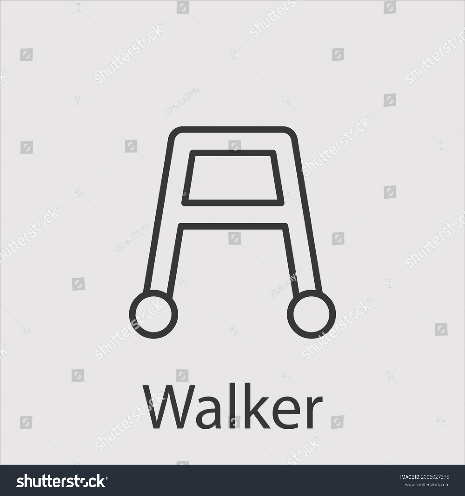 Walker Icon Vector Iconeditable Strokelinear Style Stock Vector Royalty Free 2006027375