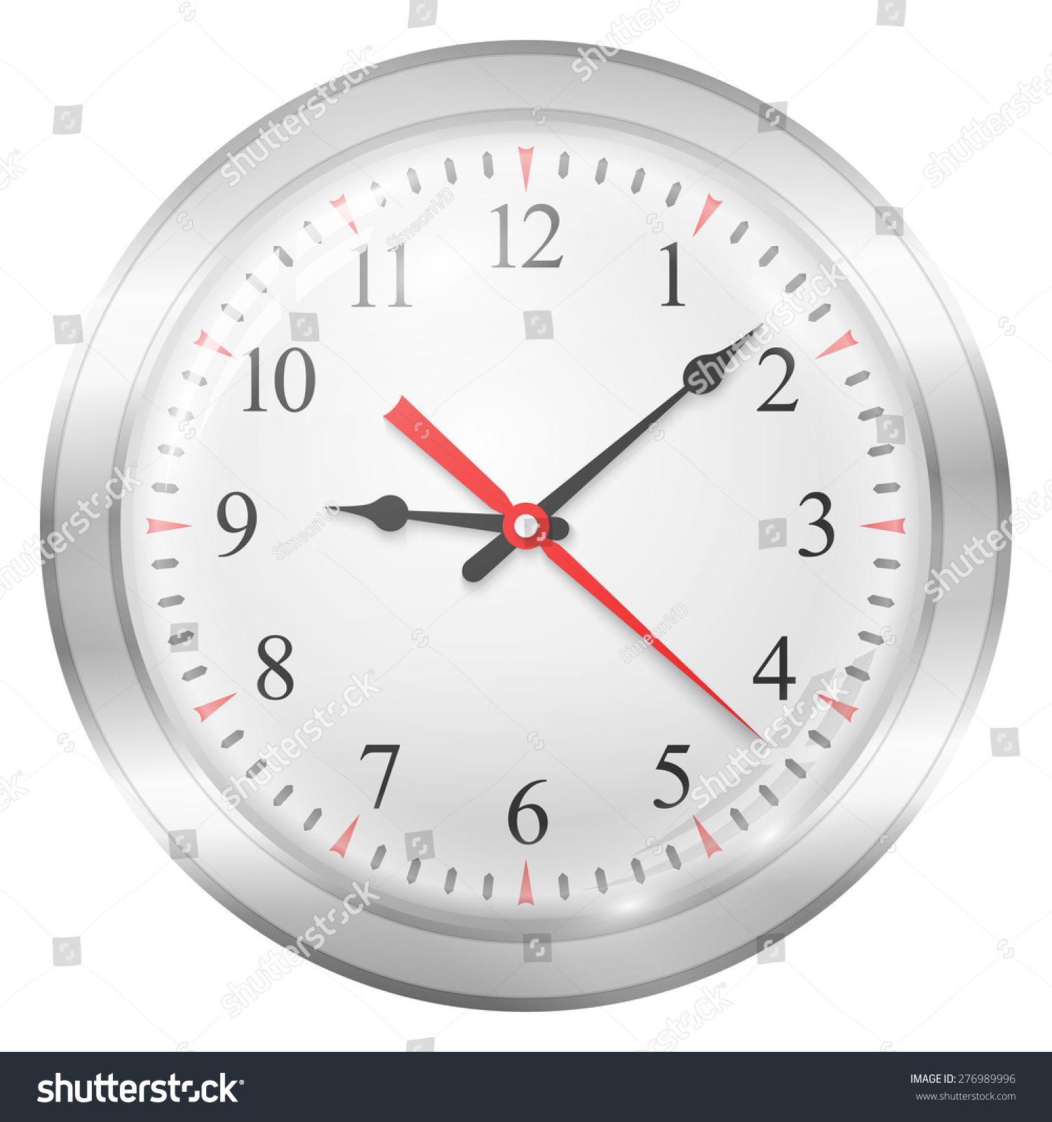 Wall Analog Clock Isolated On White Stock Vector Royalty Free Wall Analog Clock Isolated On White Stock Vector Royalty Free