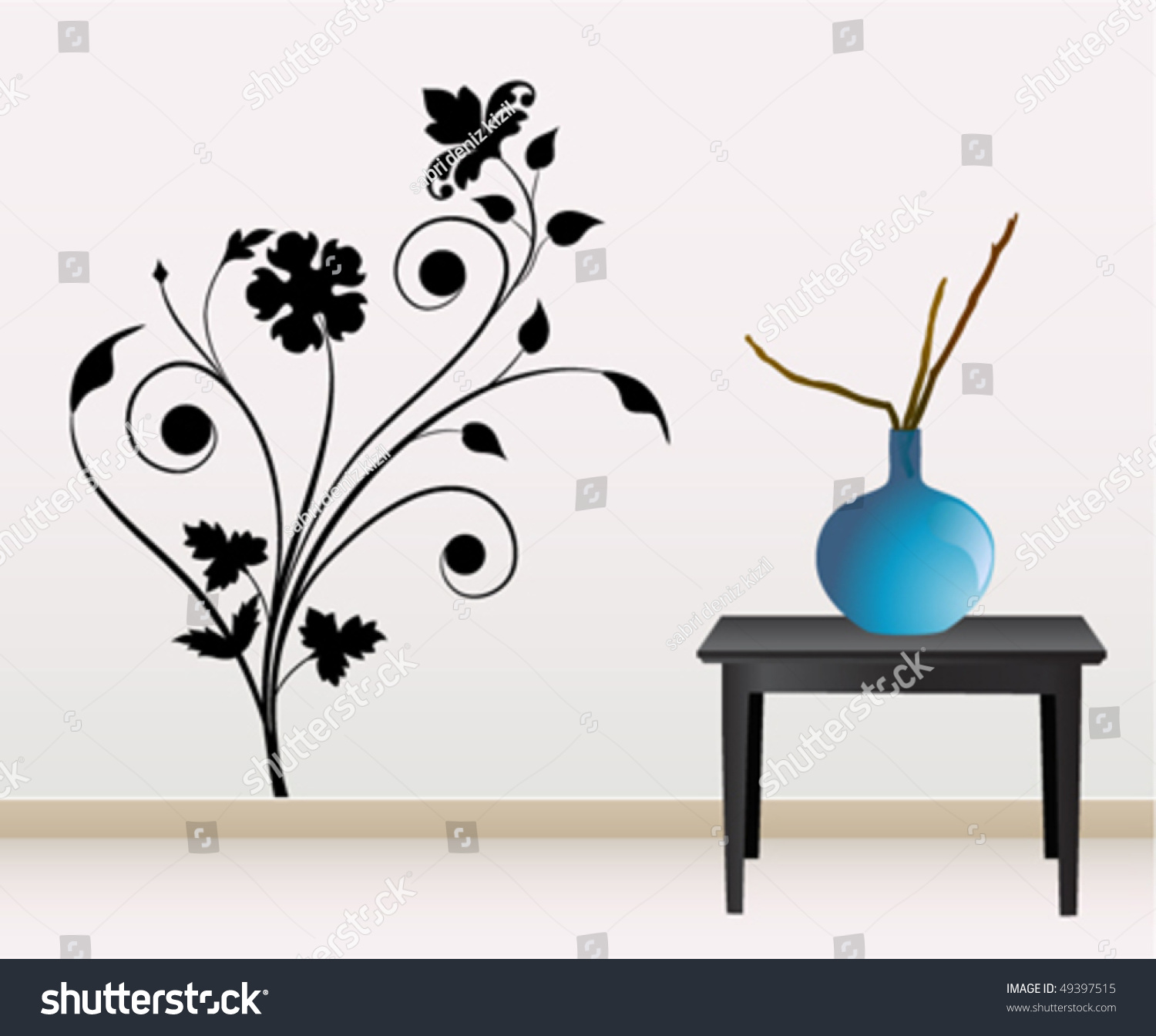 Wall Decoration Stock Vector 49397515 - Shutterstock
