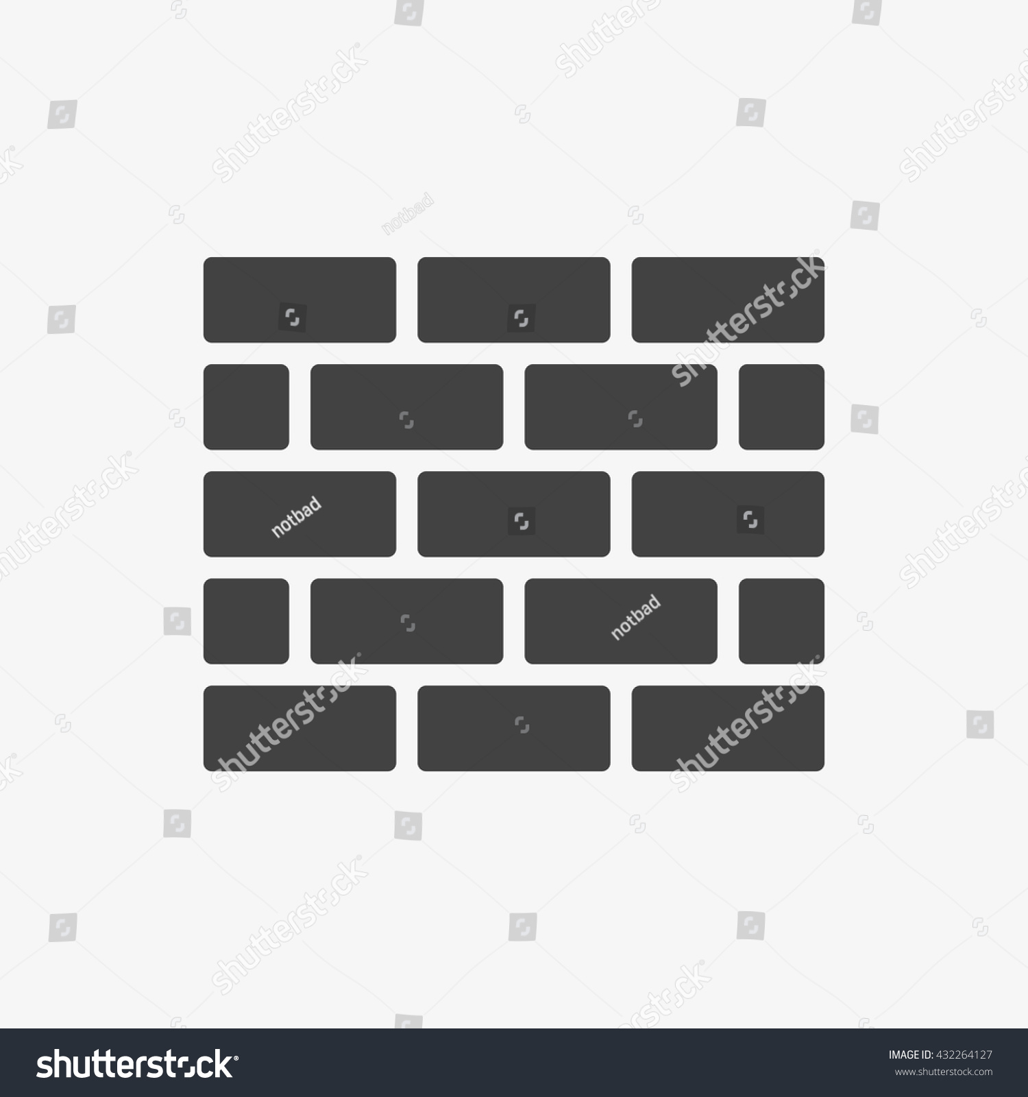 SVG of Wall Icon in trendy flat style isolated on grey background. Wall brick symbol for your web site design, logo, app, UI. Vector illustration, EPS10. svg