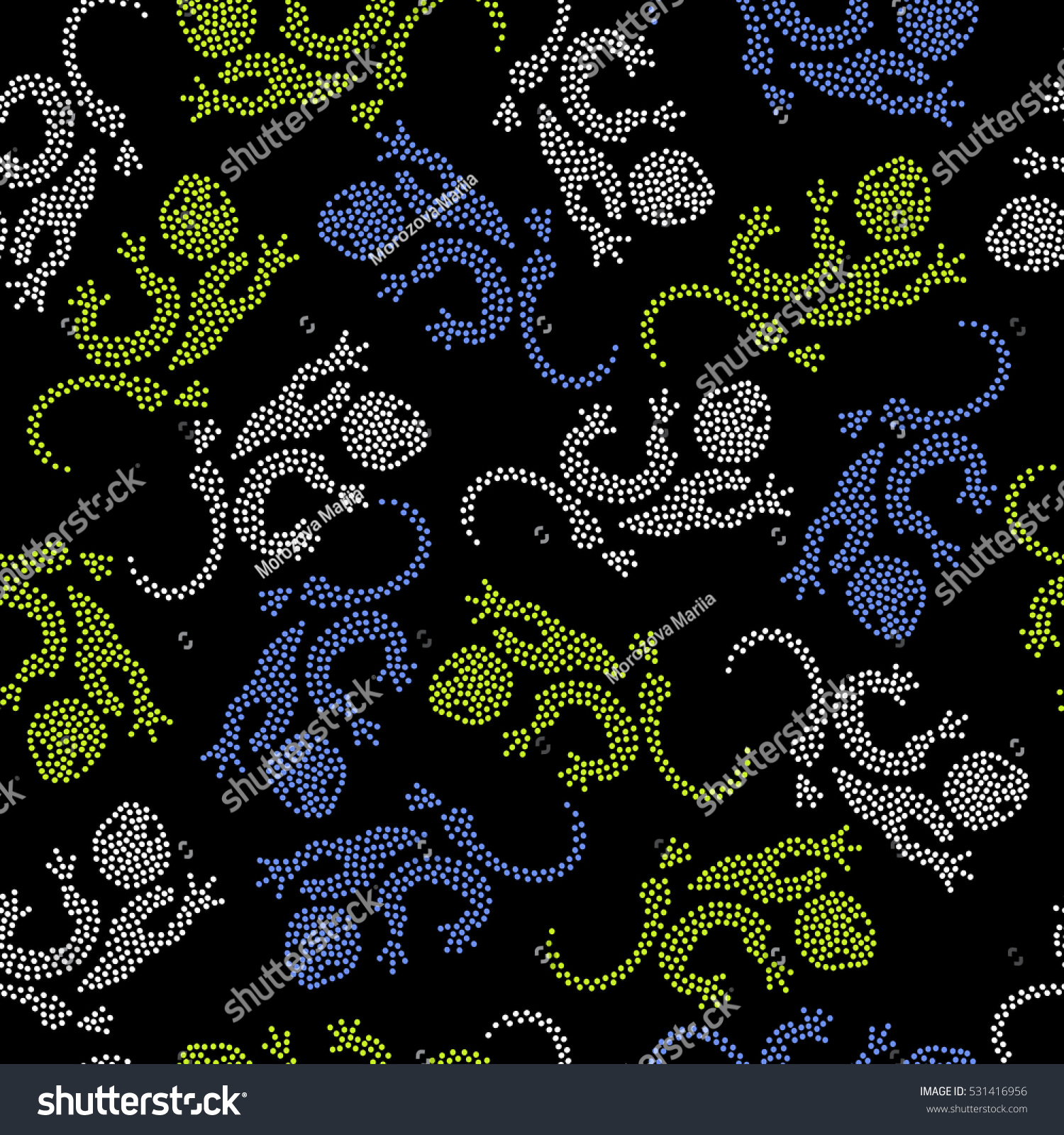 Wallpaper Illustration Lizard Background Seamless Textile Stock Vector ...