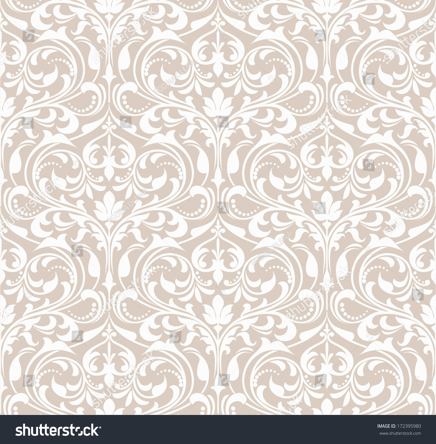 Wallpaper Style Baroque Seamless Vector Background Stock Vector ...