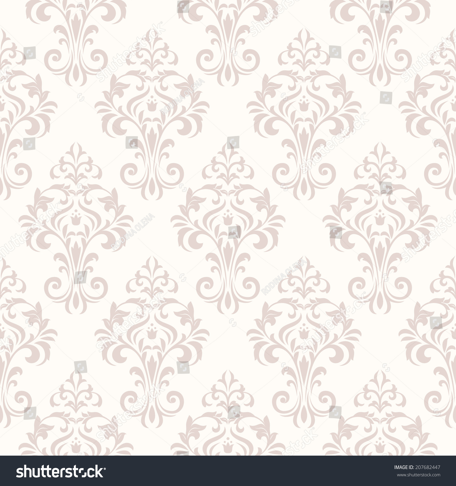 Wallpaper In The Style Of Baroque. A Seamless Vector Background ...