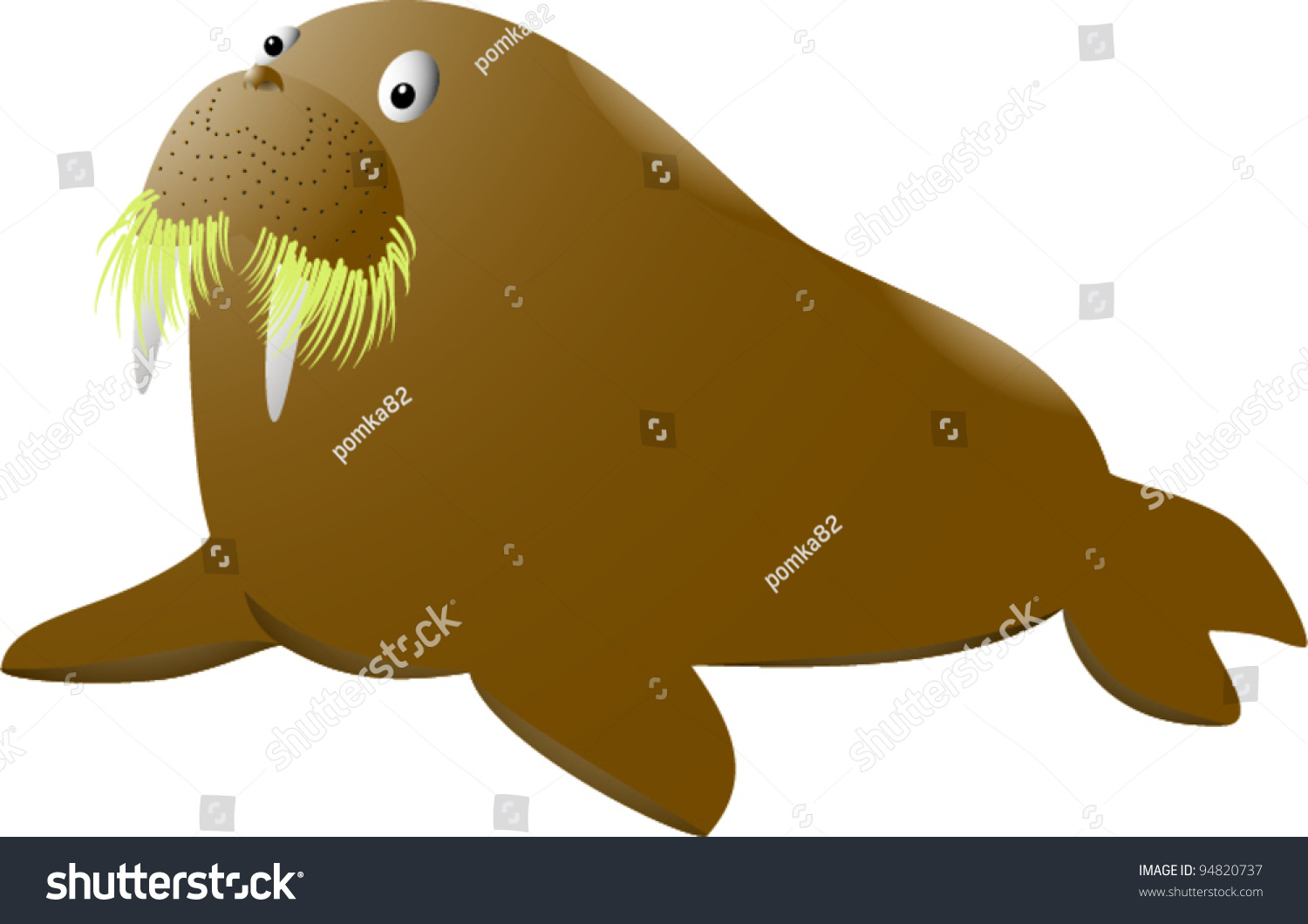 Walrus Stock Vector 94820737 : Shutterstock